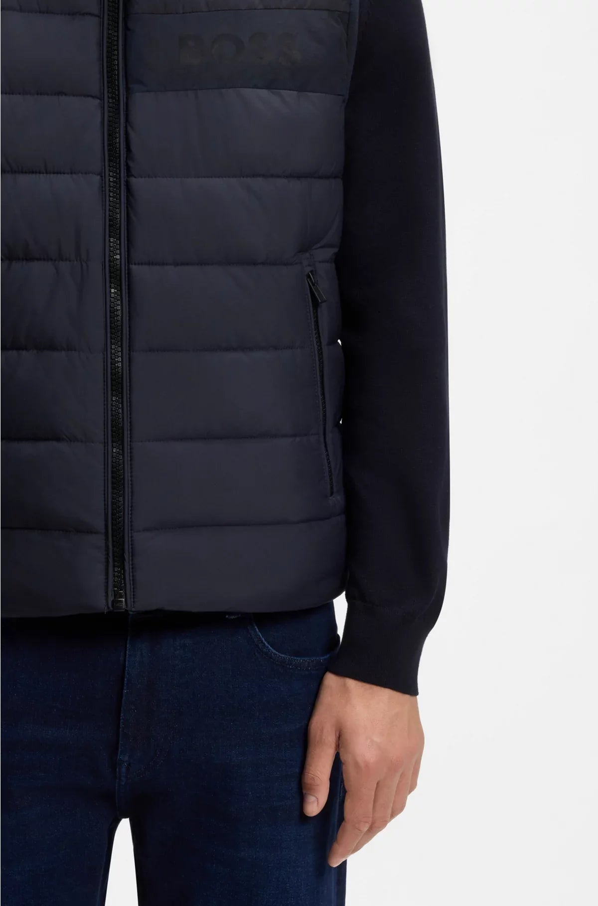 GILET IDROREPELLENTE CON LOGO TONO SU TONO