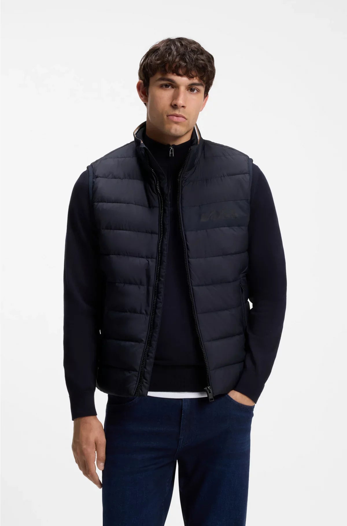 GILET IDROREPELLENTE CON LOGO TONO SU TONO