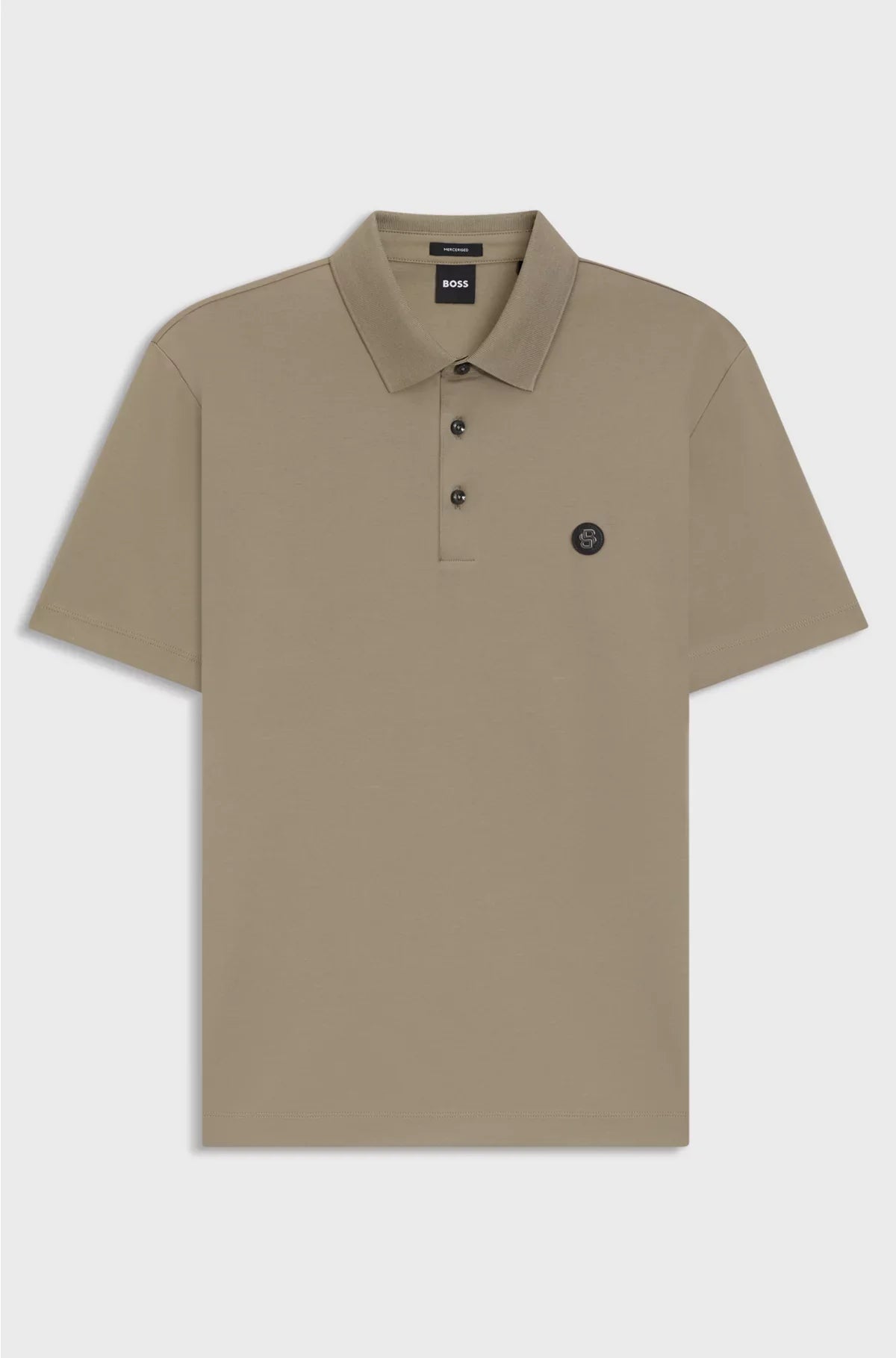 MERCERISED-COTTON POLO SHIRT WITH DOUBLE MONOGRAM