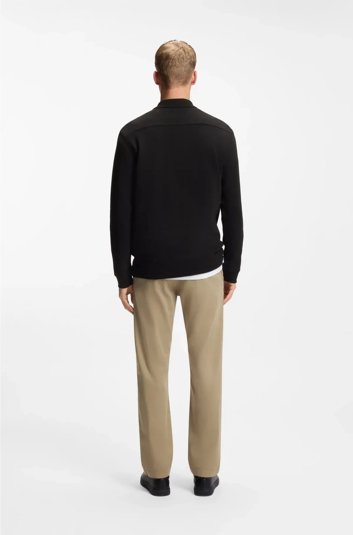 COTTON-BLEND POLO SHIRT WITH WAFFLE STRUCTURE