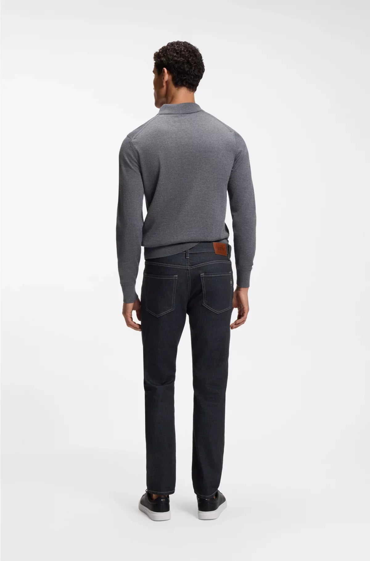 DELAWARE SLIM-FIT JEANS IN DARK-BLUE STRETCH DENIM
