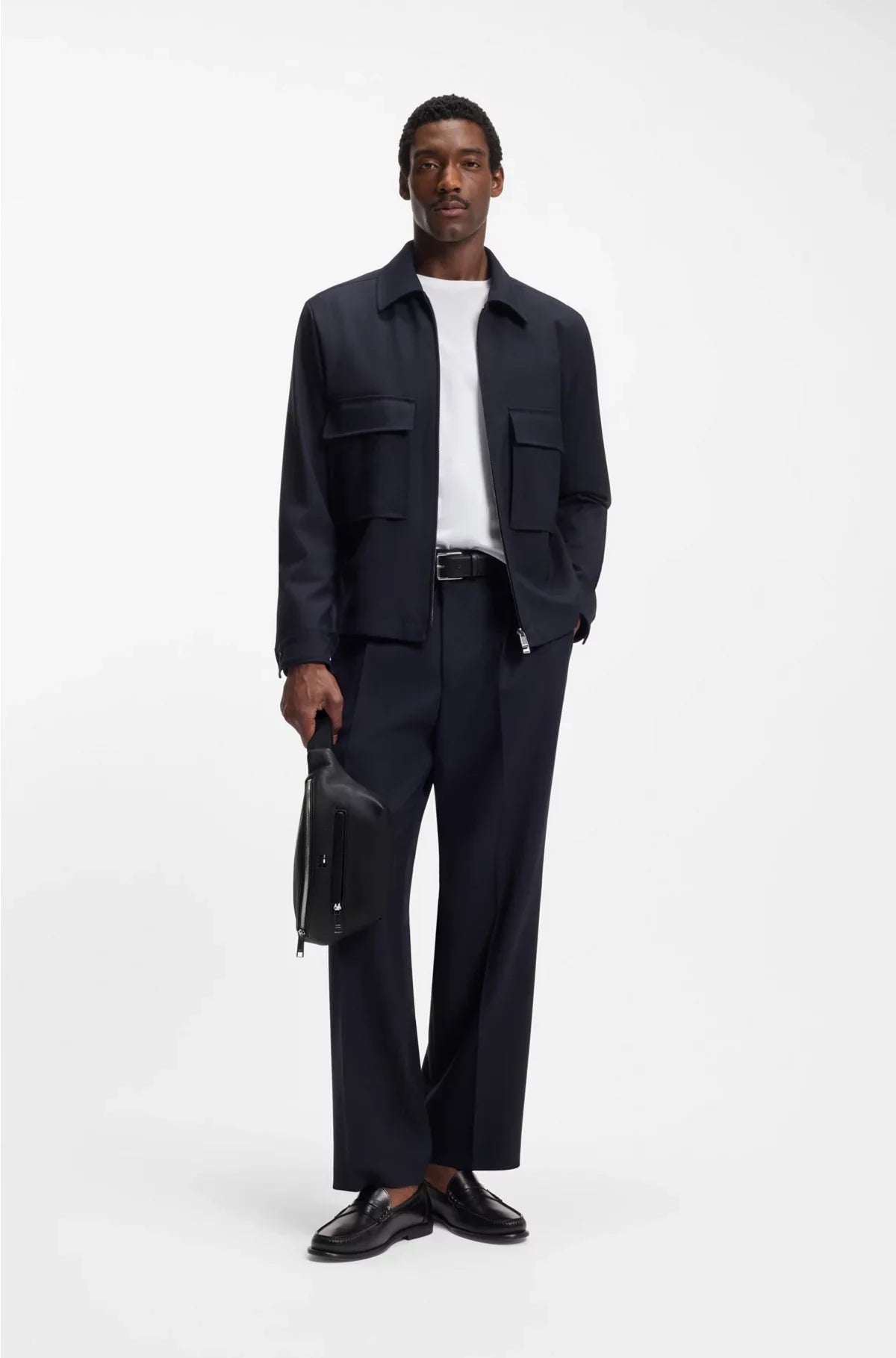 BELT BAG IN GRAINED MATERIAL