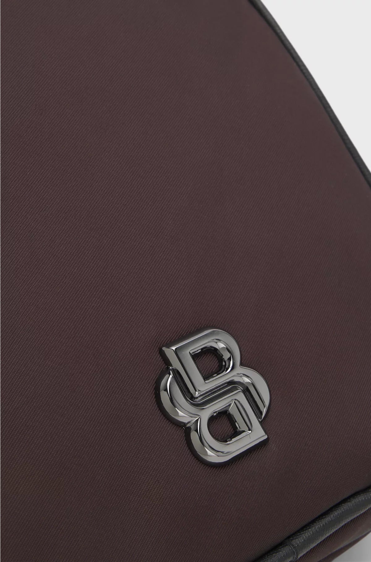TWILL REPORTER BAG WITH DOUBLE B MONOGRAM