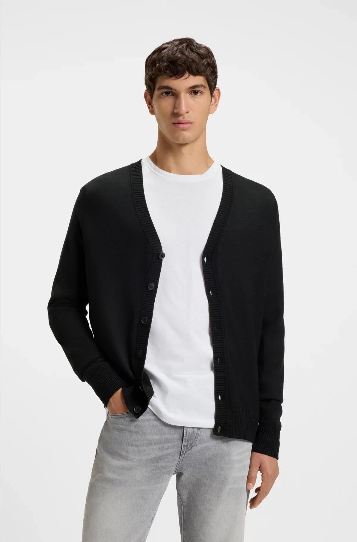 REGULAR-FIT CARDIGAN IN A WOOL BLEND