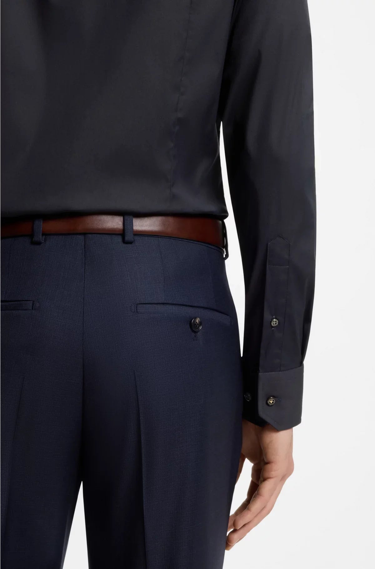 CAMICIA SLIM-FIT IN POPELINE STRETCH DI MISTO COTONE