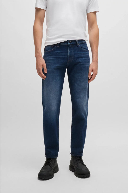 JEANS REGULAR-FIT MAINE IN DENIM BLU SCURO MORBIDO AL TATTO