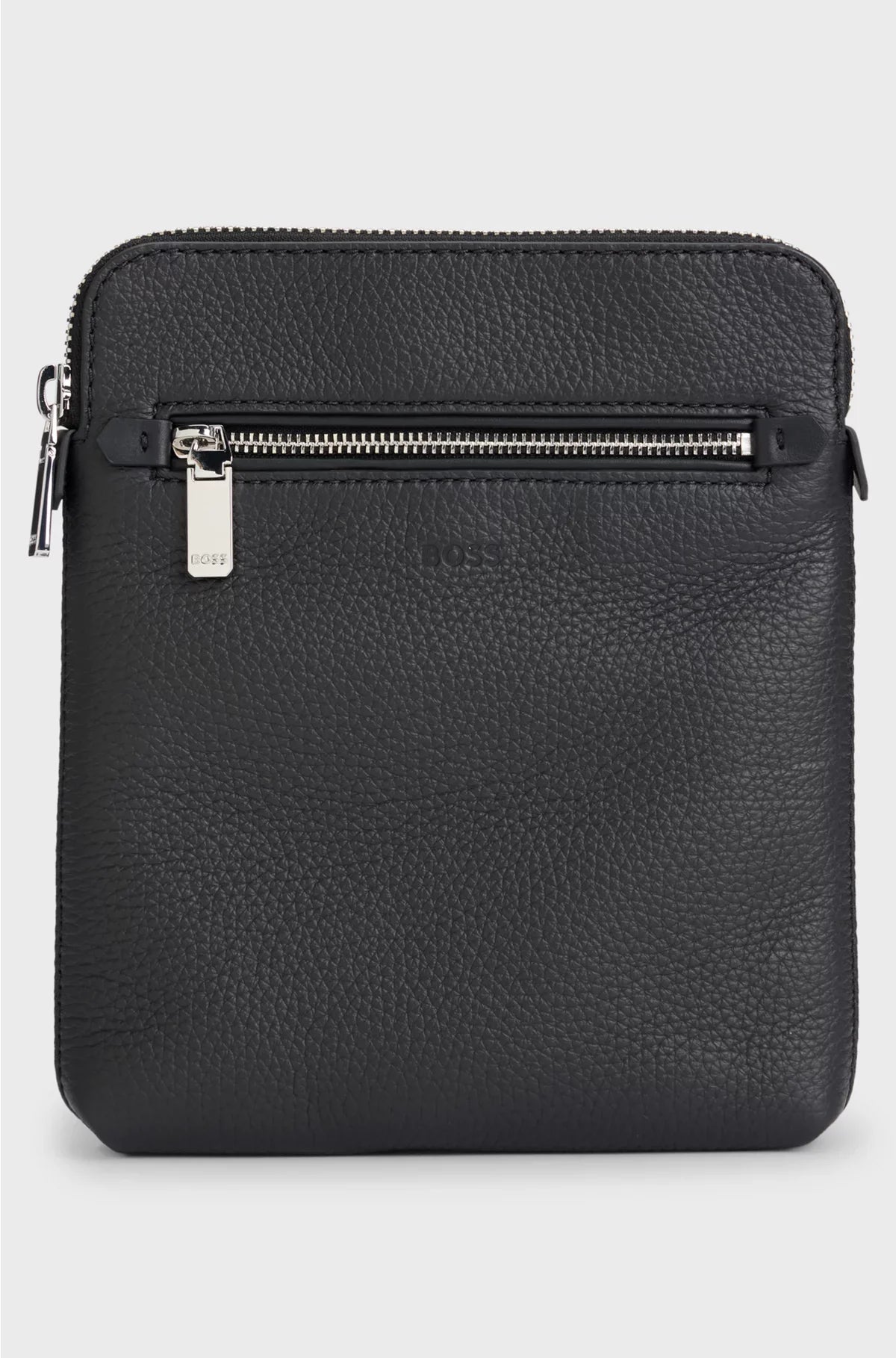 BORSA A BUSTA IN PELLE ITALIANA GRANA CON LOGO GOFFRATO