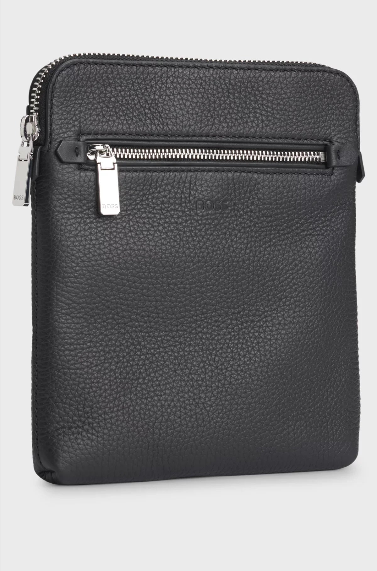 BORSA A BUSTA IN PELLE ITALIANA GRANA CON LOGO GOFFRATO