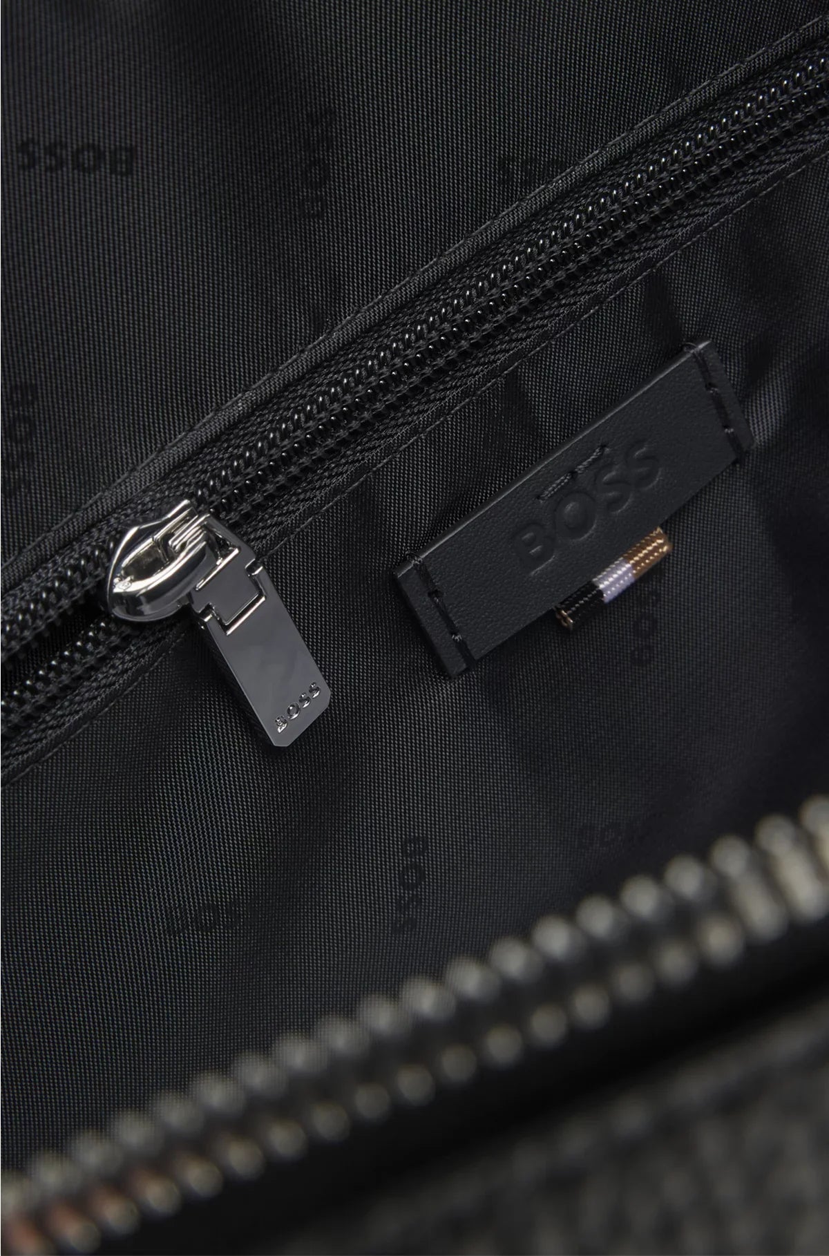 GRAINED ITALIAN-LEATHER DOCUMENT CASE WITH EMBOSSED LOGO