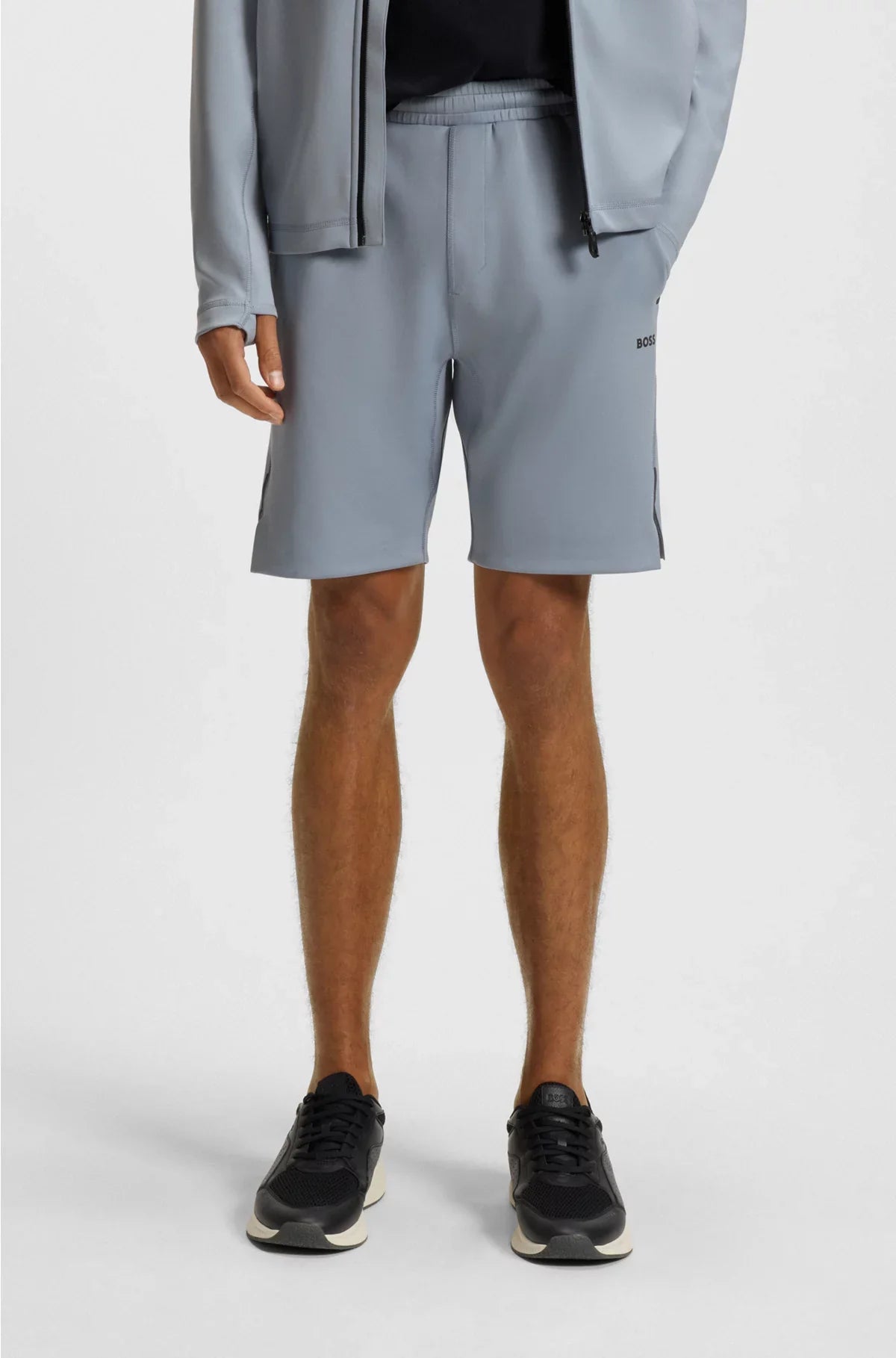 ACTIVE STRETCH SHORTS WITH DECORATIVE REFLECTIVE DETAILS