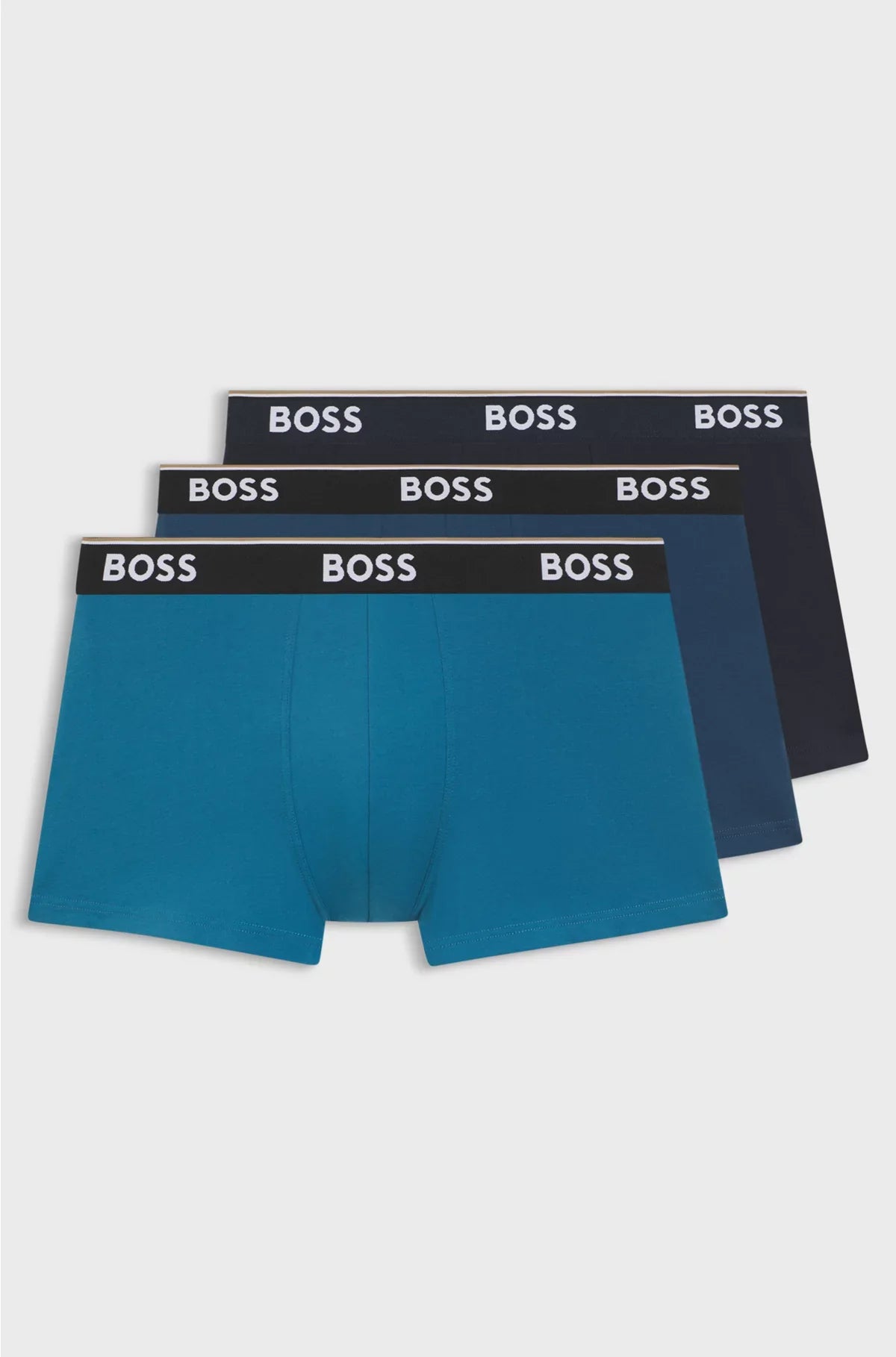 THREE-PACK OF STRETCH-COTTON TRUNKS WITH LOGO WAISTBANDS