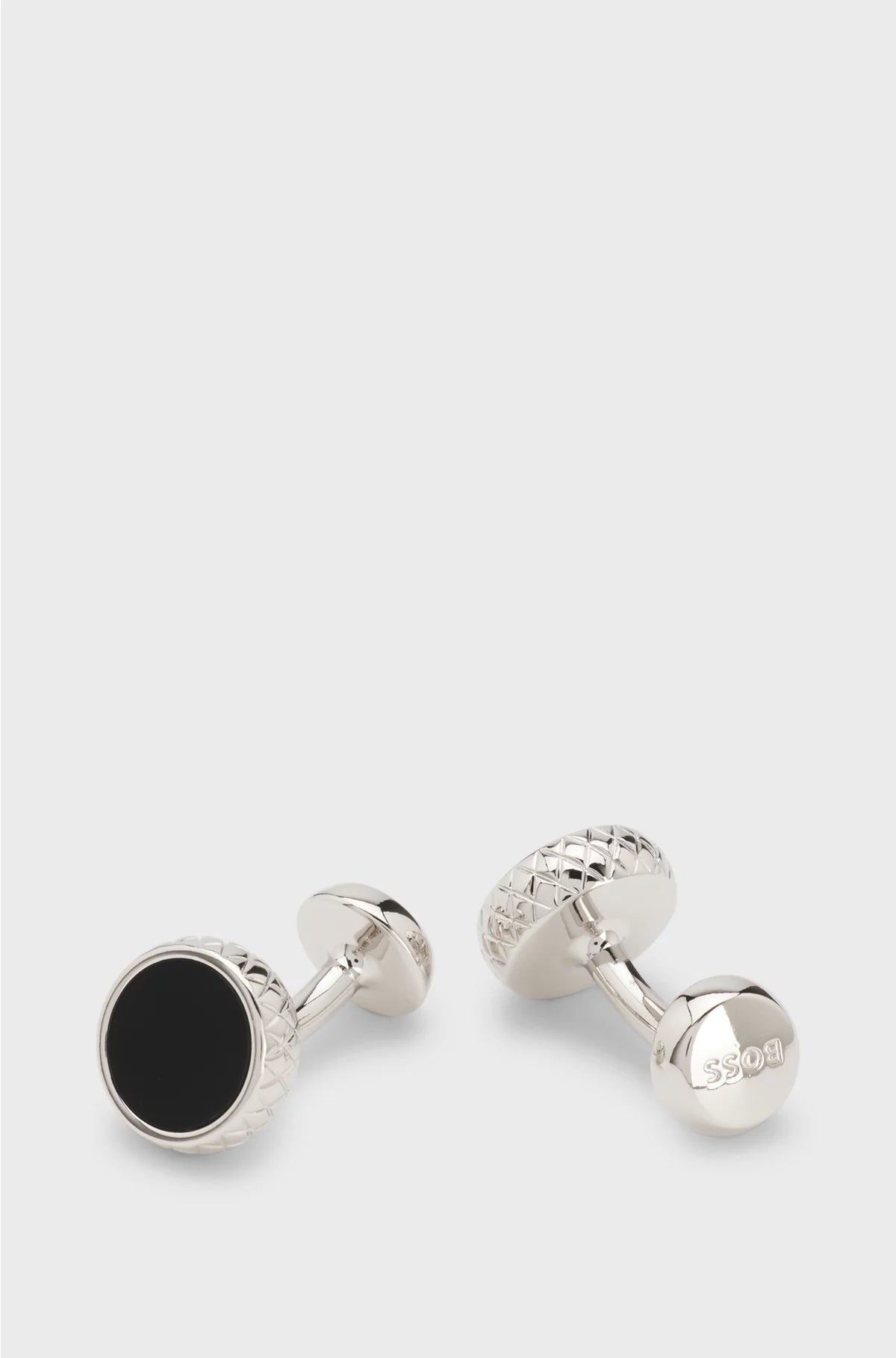 ROUND CUFFLINKS WITH ENAMEL INSERT