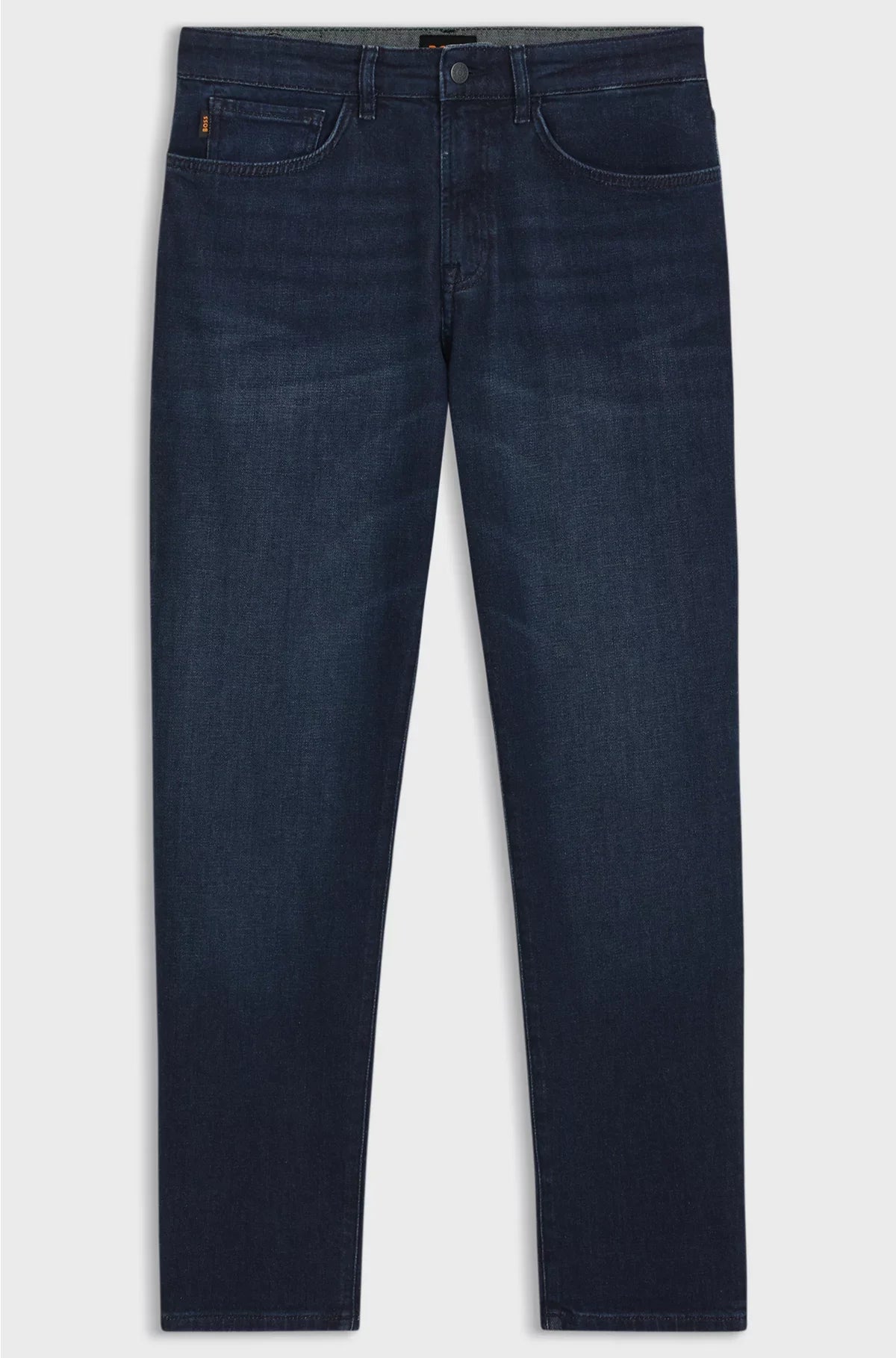 TAPERED-FIT JEANS IN BLUE COMFORT-STRETCH DENIM