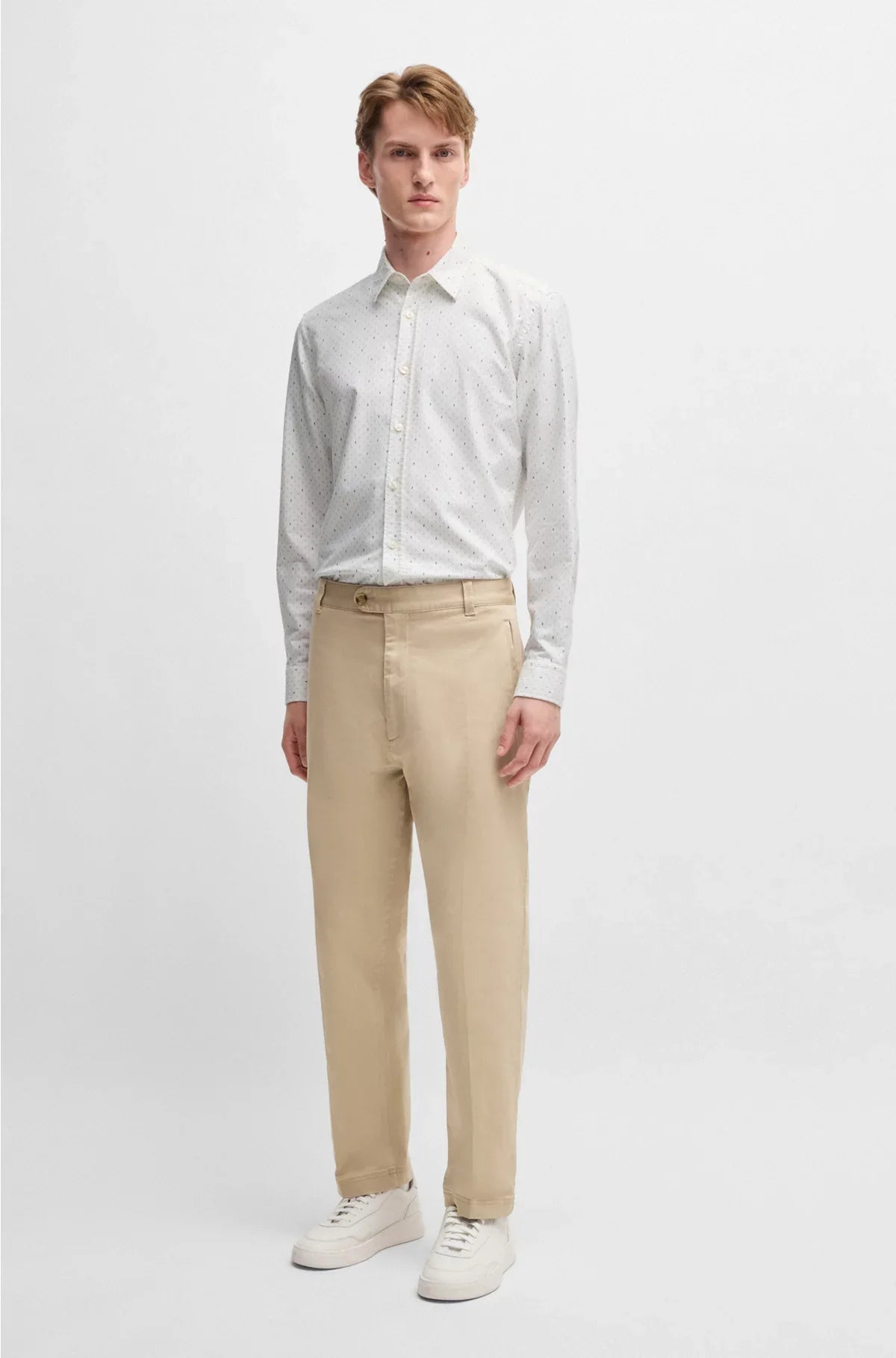 SLIM-FIT SHIRT IN PRINTED OXFORD COTTON