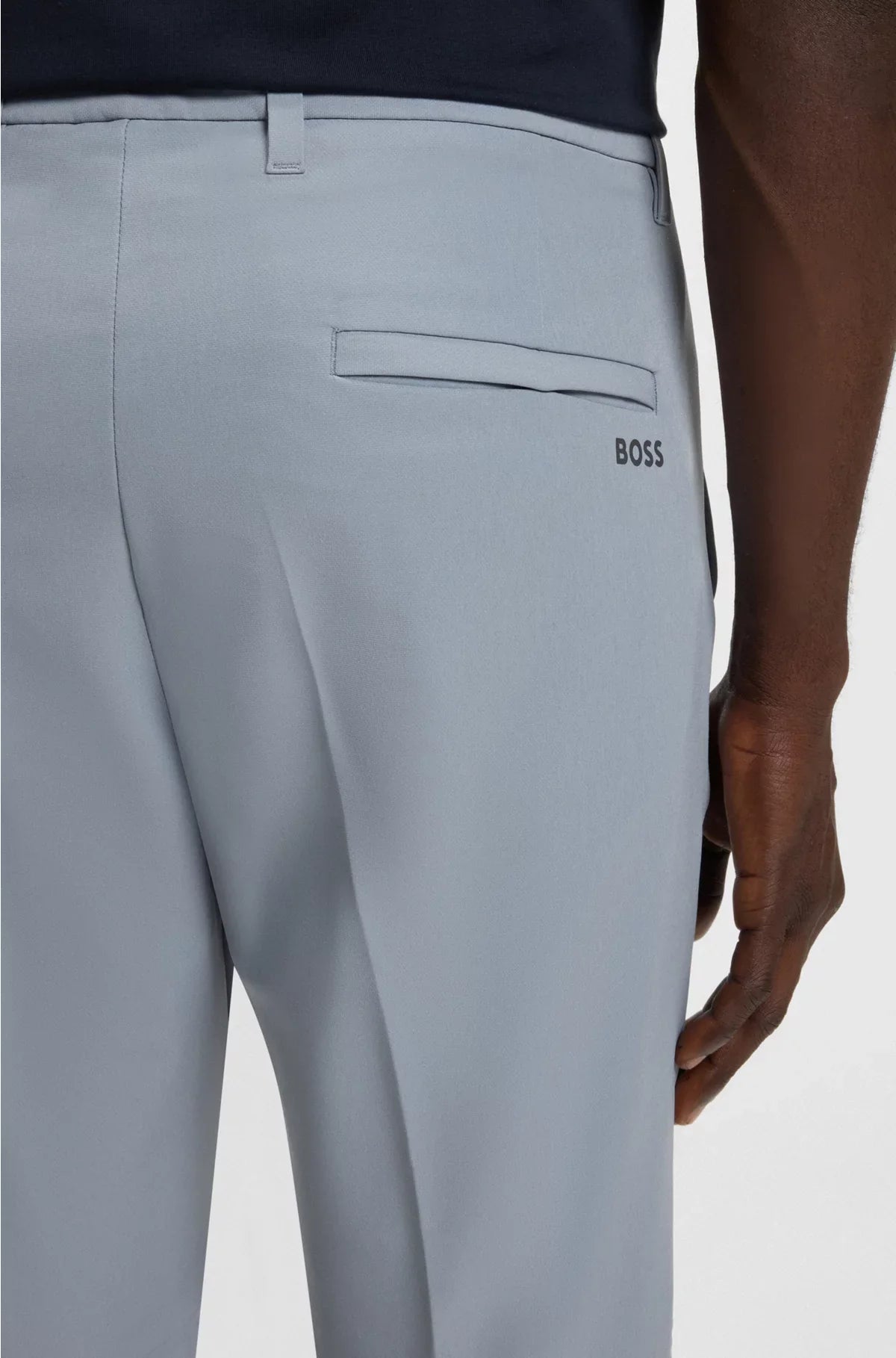 SLIM-FIT TROUSERS IN WATER-REPELLENT STRETCH FABRIC
