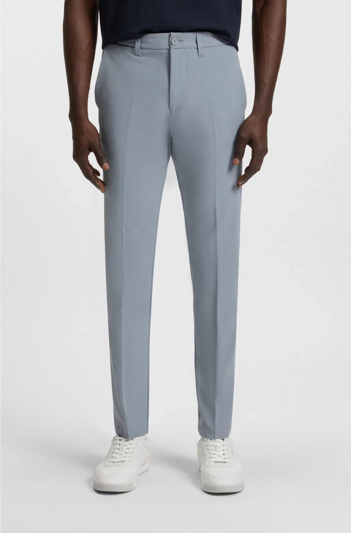 SLIM-FIT TROUSERS IN WATER-REPELLENT STRETCH FABRIC