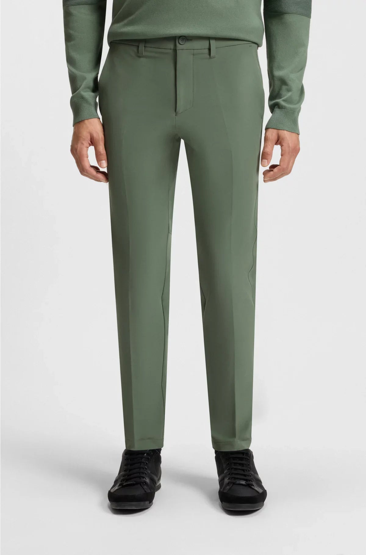 SLIM-FIT TROUSERS IN WATER-REPELLENT STRETCH FABRIC