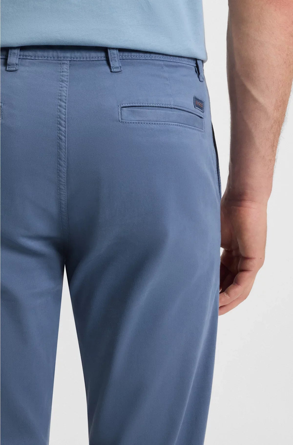REGULAR-FIT TROUSERS IN STRETCH-COTTON SATIN