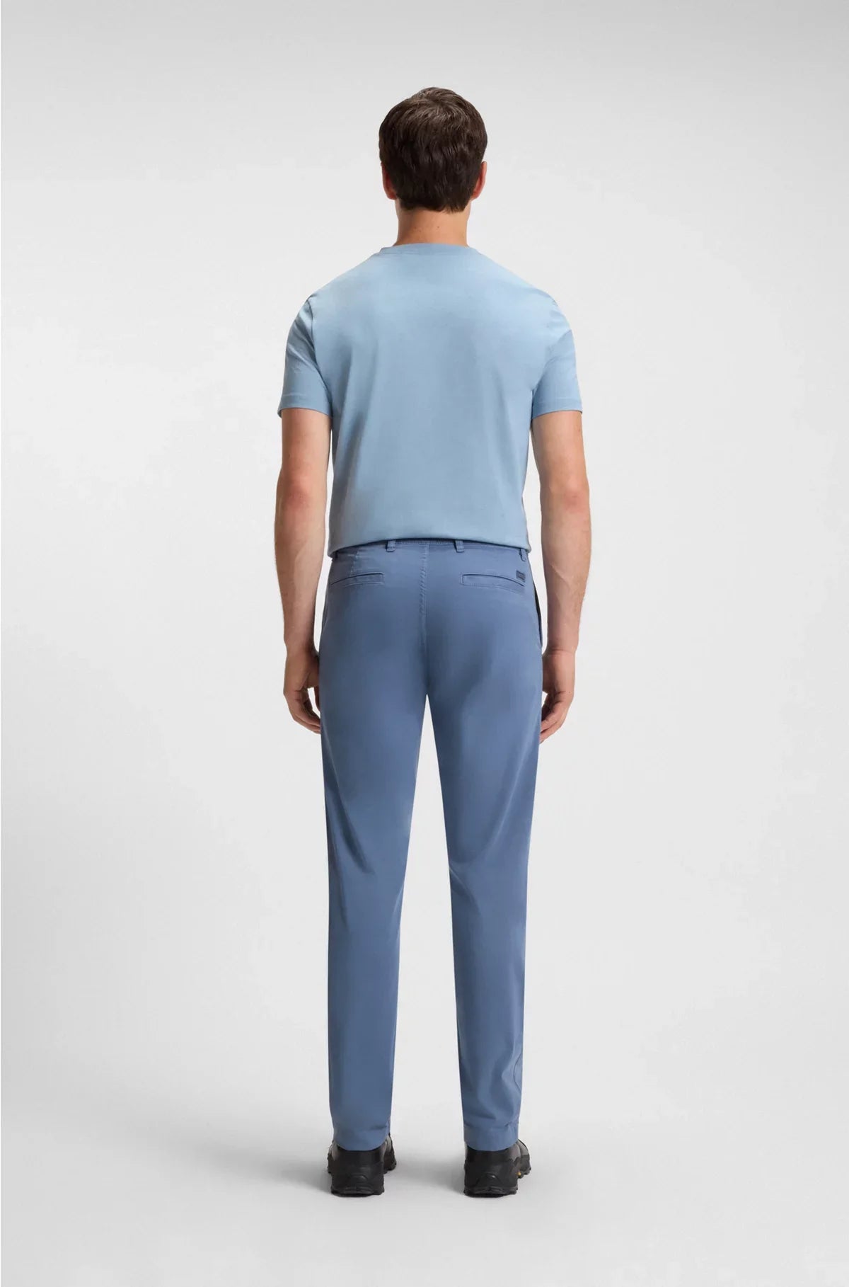 REGULAR-FIT TROUSERS IN STRETCH-COTTON SATIN