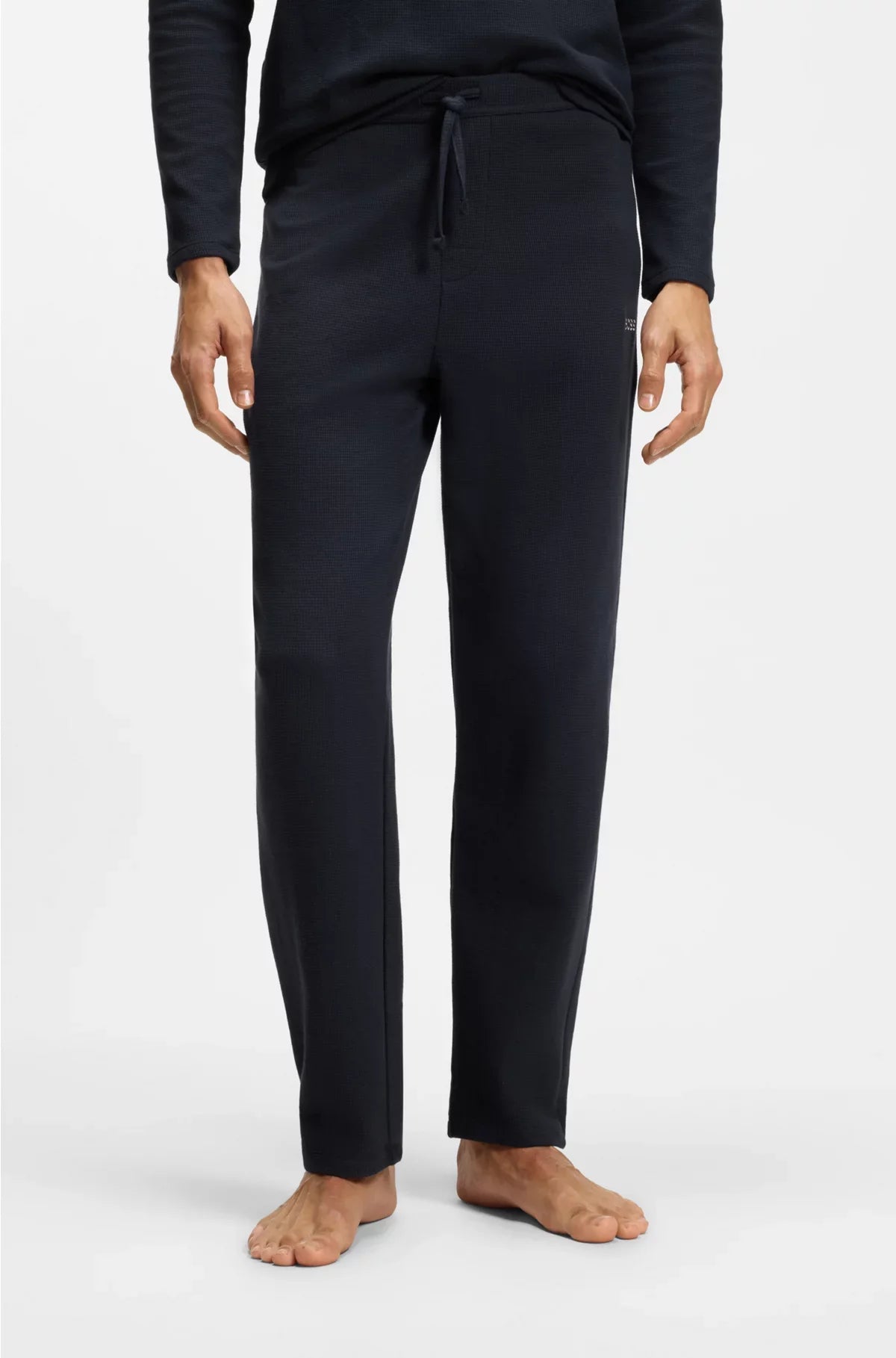 COTTON-BLEND PYJAMA BOTTOMS WITH EMBROIDERED LOGO