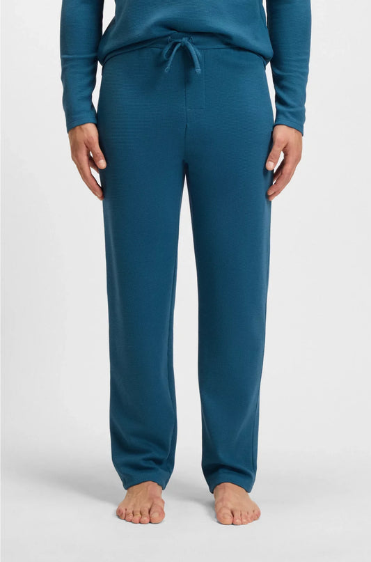 COTTON-BLEND PYJAMA BOTTOMS WITH EMBROIDERED LOGO