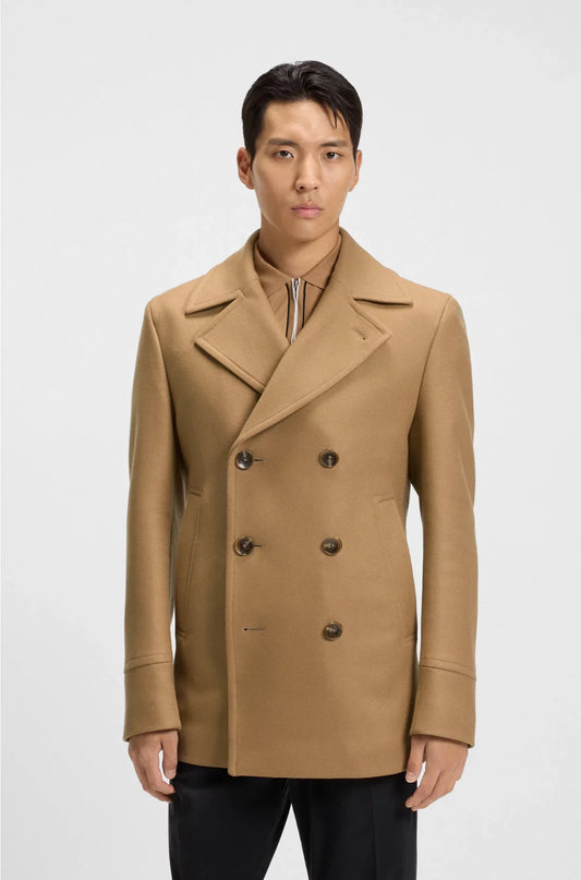 CAPPOTTO CORTO DOPPIOPETTO SLIM FIT IN MISTO LANA