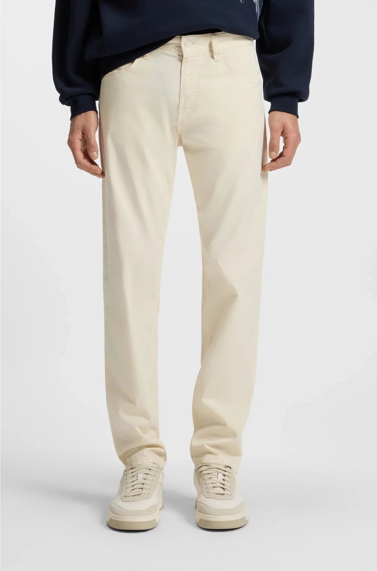 PANTALONI MAINE REGULAR FIT IN TWILL DI COTONE STRETCH