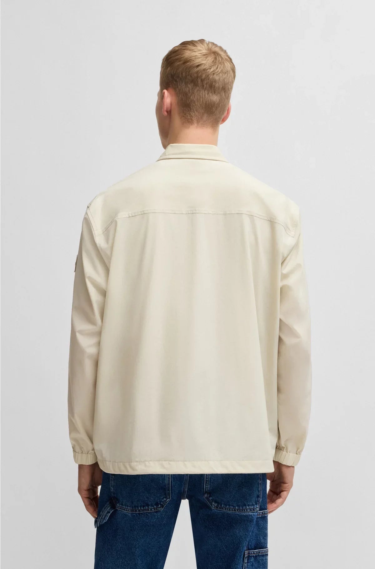 OVERSIZED-FIT OVERSHIRT IN WATER-REPELLENT STRETCH FABRIC