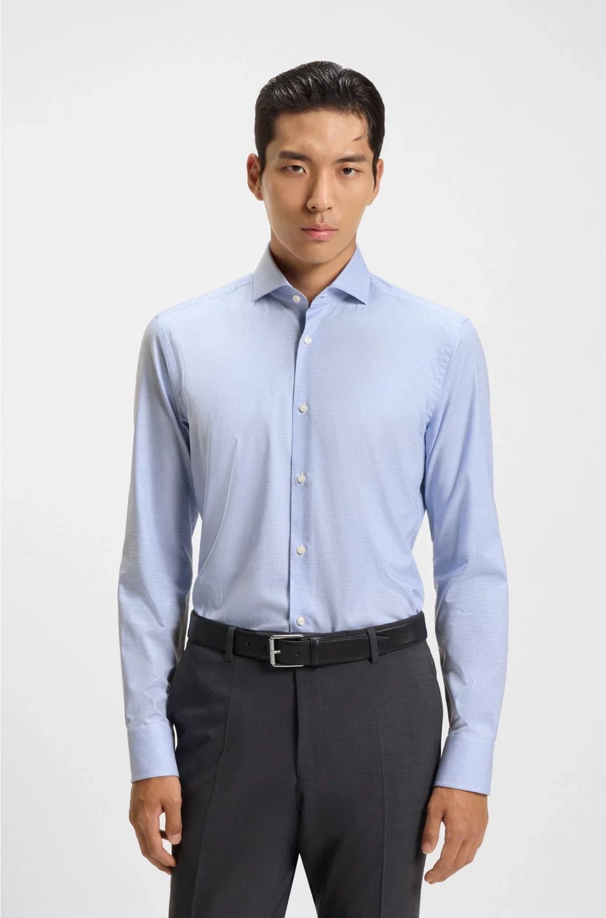 CAMICIA SLIM-FIT IN COTONE STRETCH DI FACILE STIRO