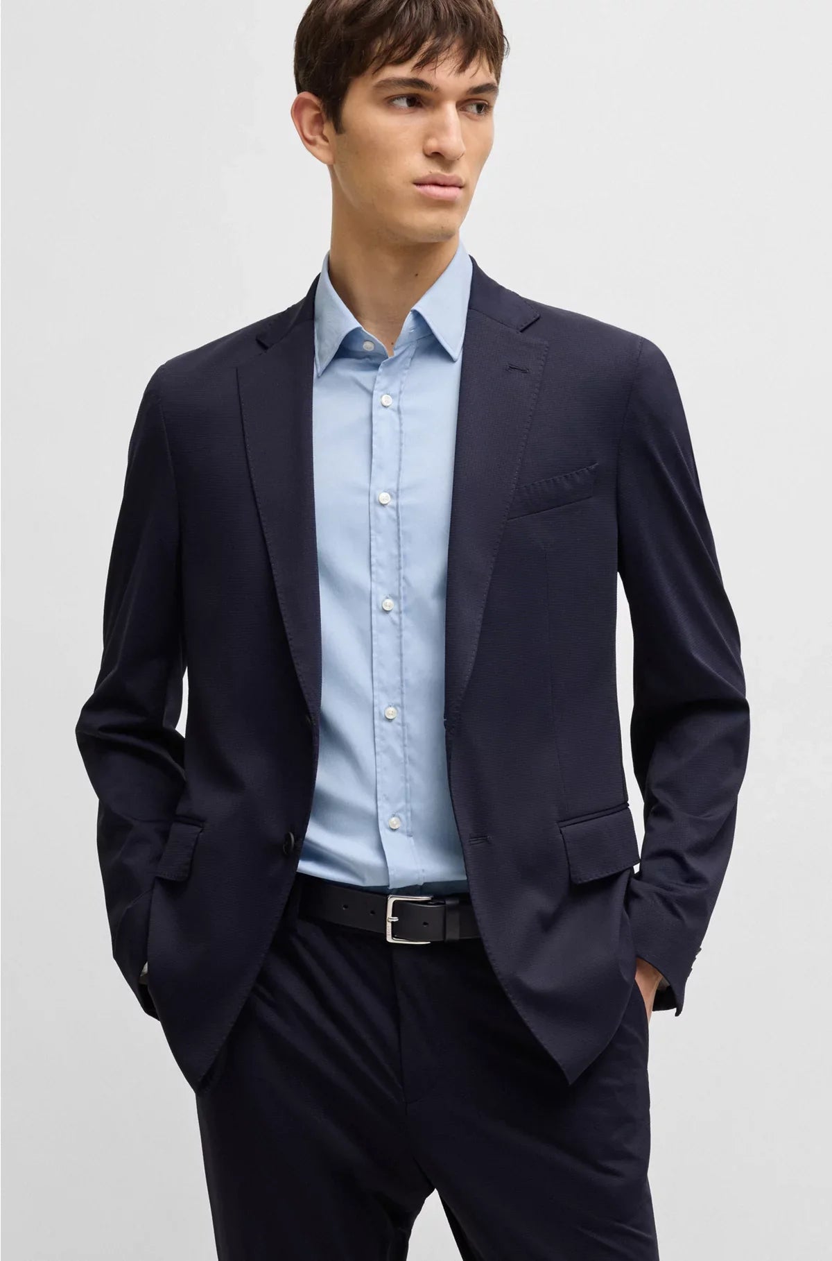 SLIM-FIT SHIRT IN PERFORMANCE-STRETCH TWILL