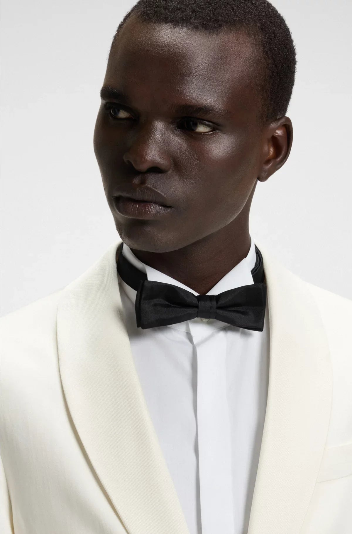 SLIM-FIT TUXEDO JACKET IN SILK AND LINEN