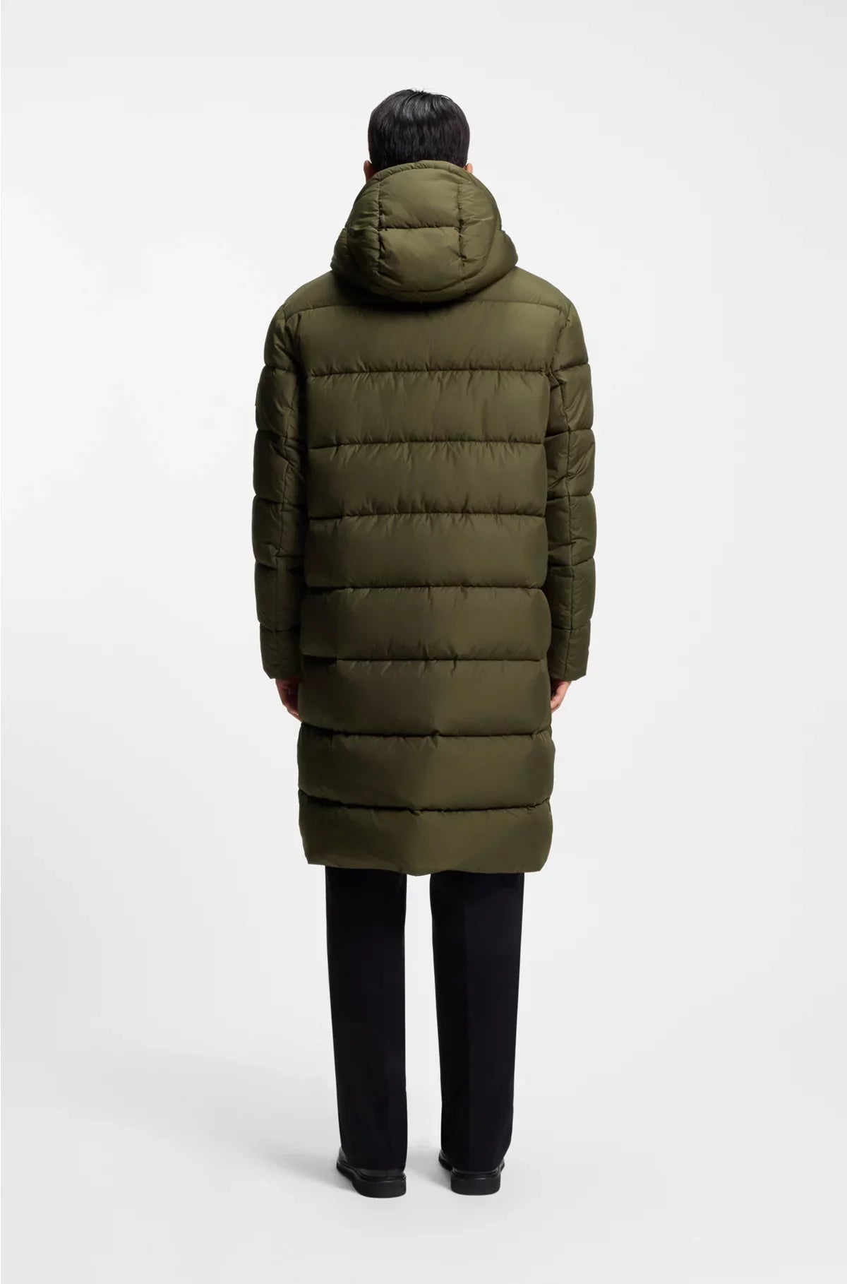 LONGLINE WATER-REPELLENT PADDED JACKET WITH HOOD