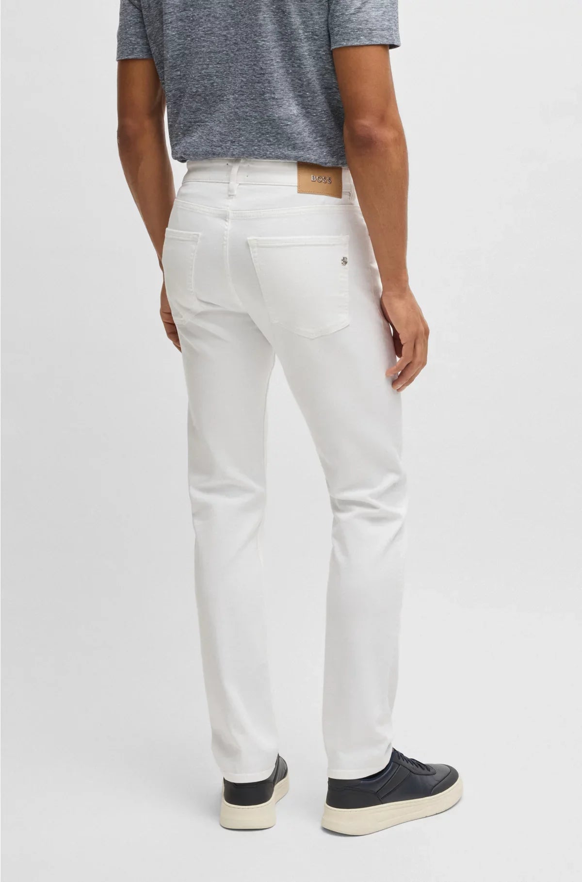 JEANS DELAWARE SLIM-FIT IN DENIM STRETCH COMFORT BIANCO