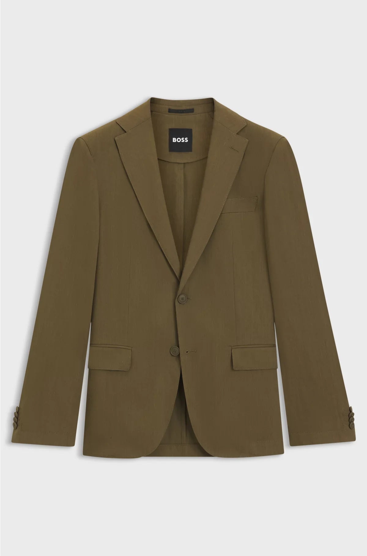 MODERN-FIT MACHINE-WASHABLE SUIT JACKET IN A STRETCH-LINEN BLEND