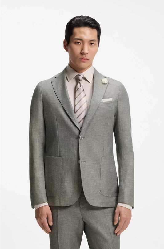 BLAZER SLIM-FIT IN TESSUTO MICRO FANTASIA