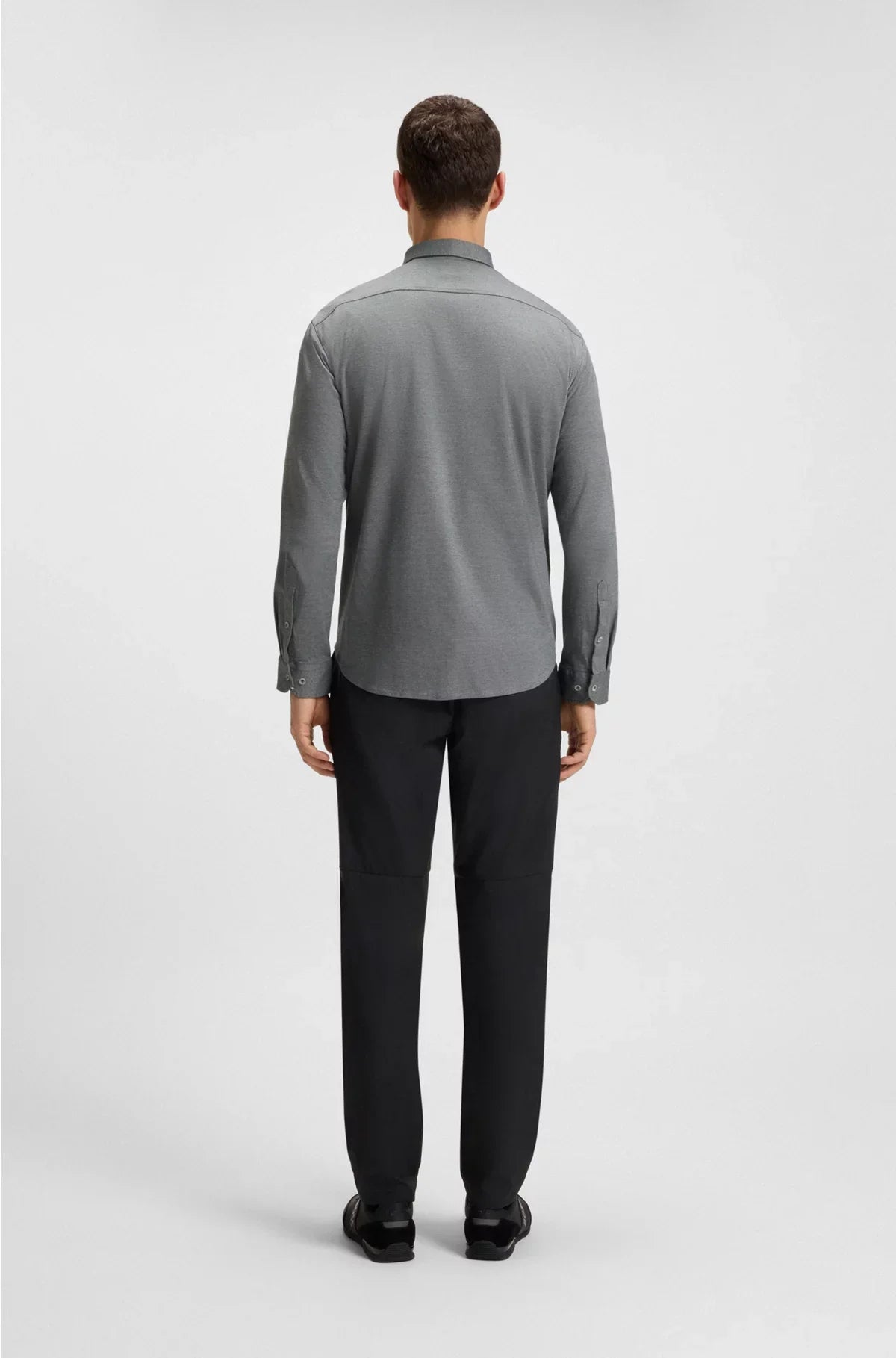 CAMICIA REGULAR-FIT IN JERSEY DI COTONE ANTIPIEGA