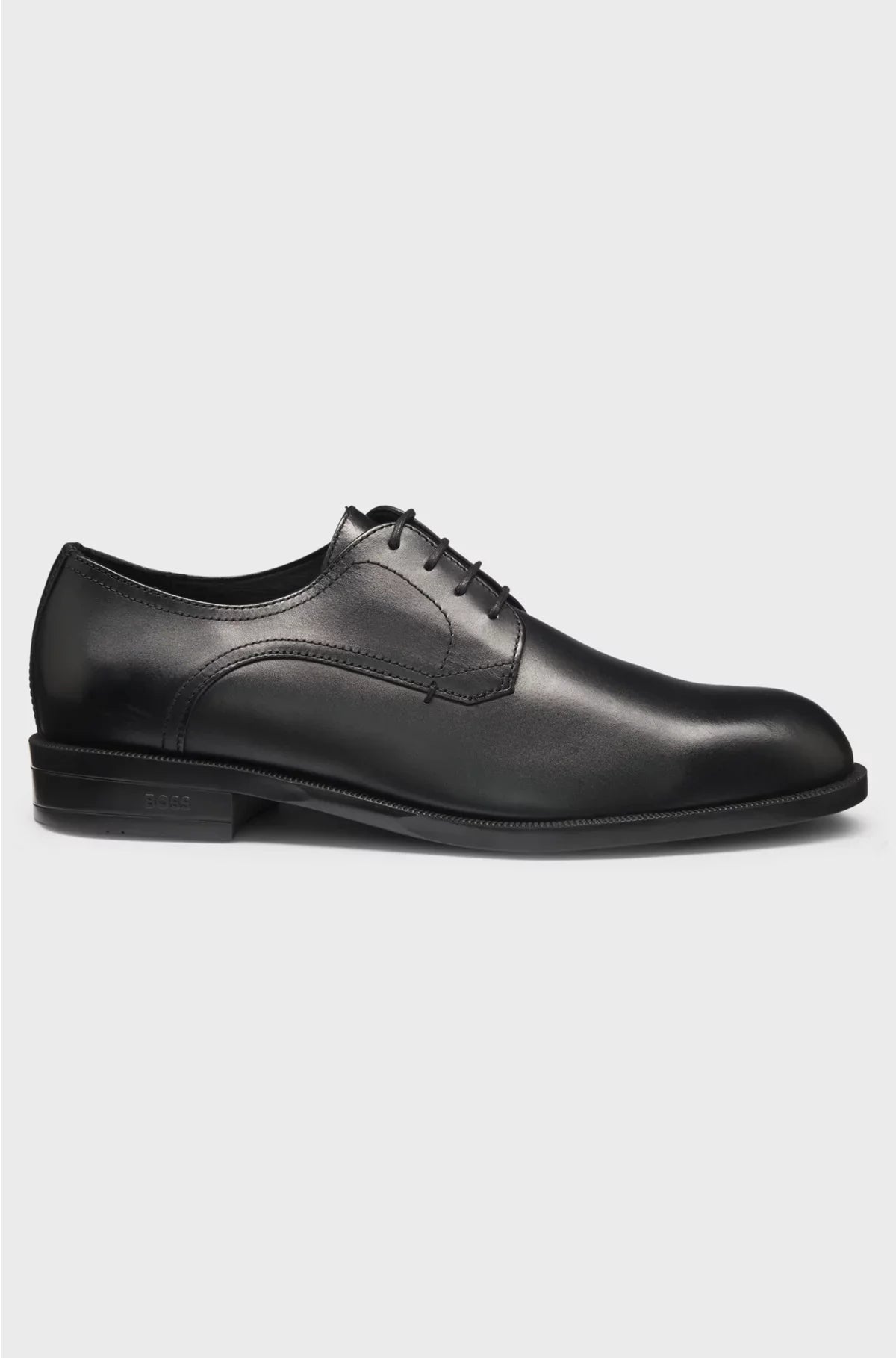 DERBY SHOES IN LEATHER WITH DOUBLE STITCHING