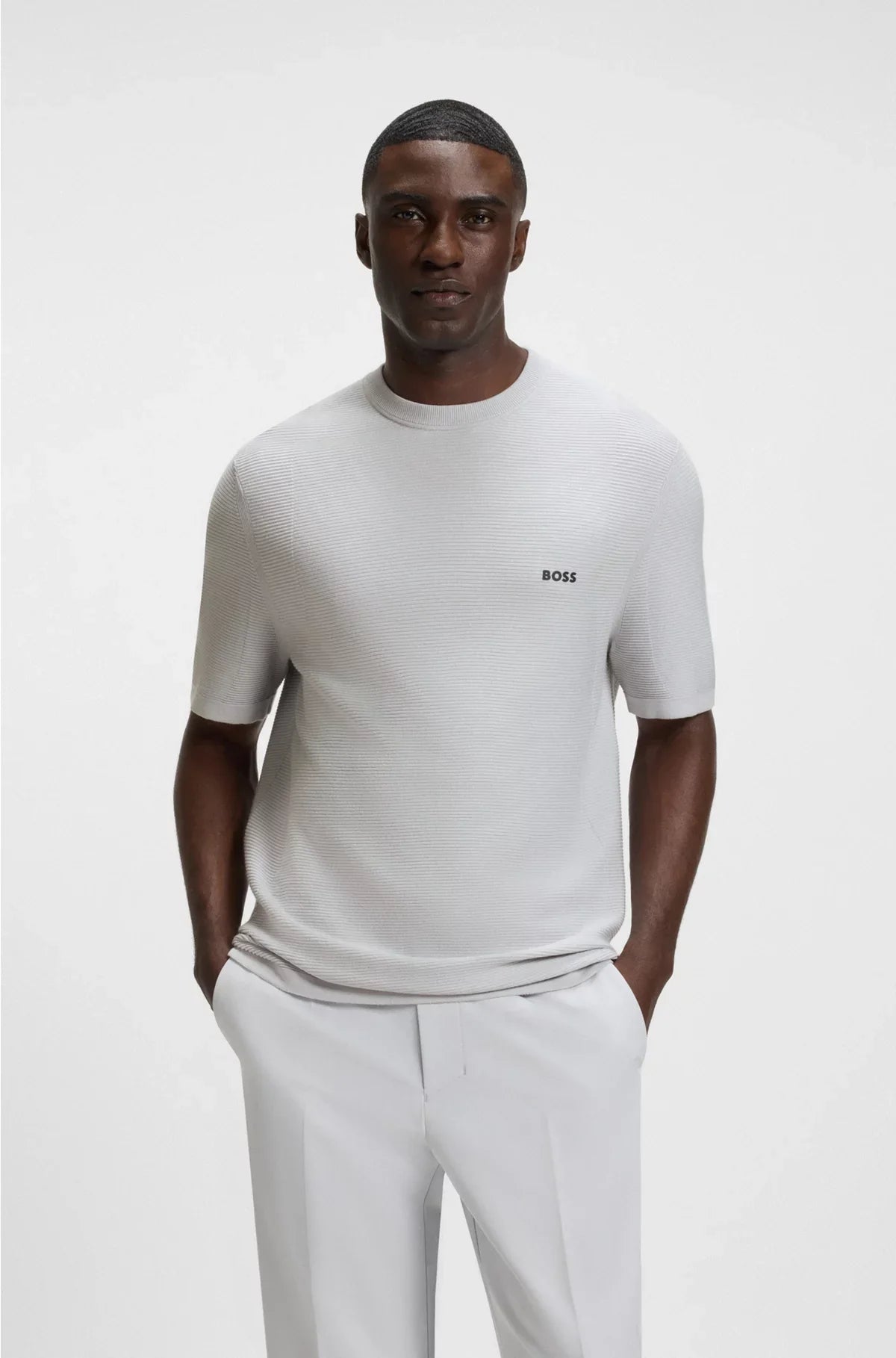 RIB-KNIT SWEATER WITH LOGO DETAIL