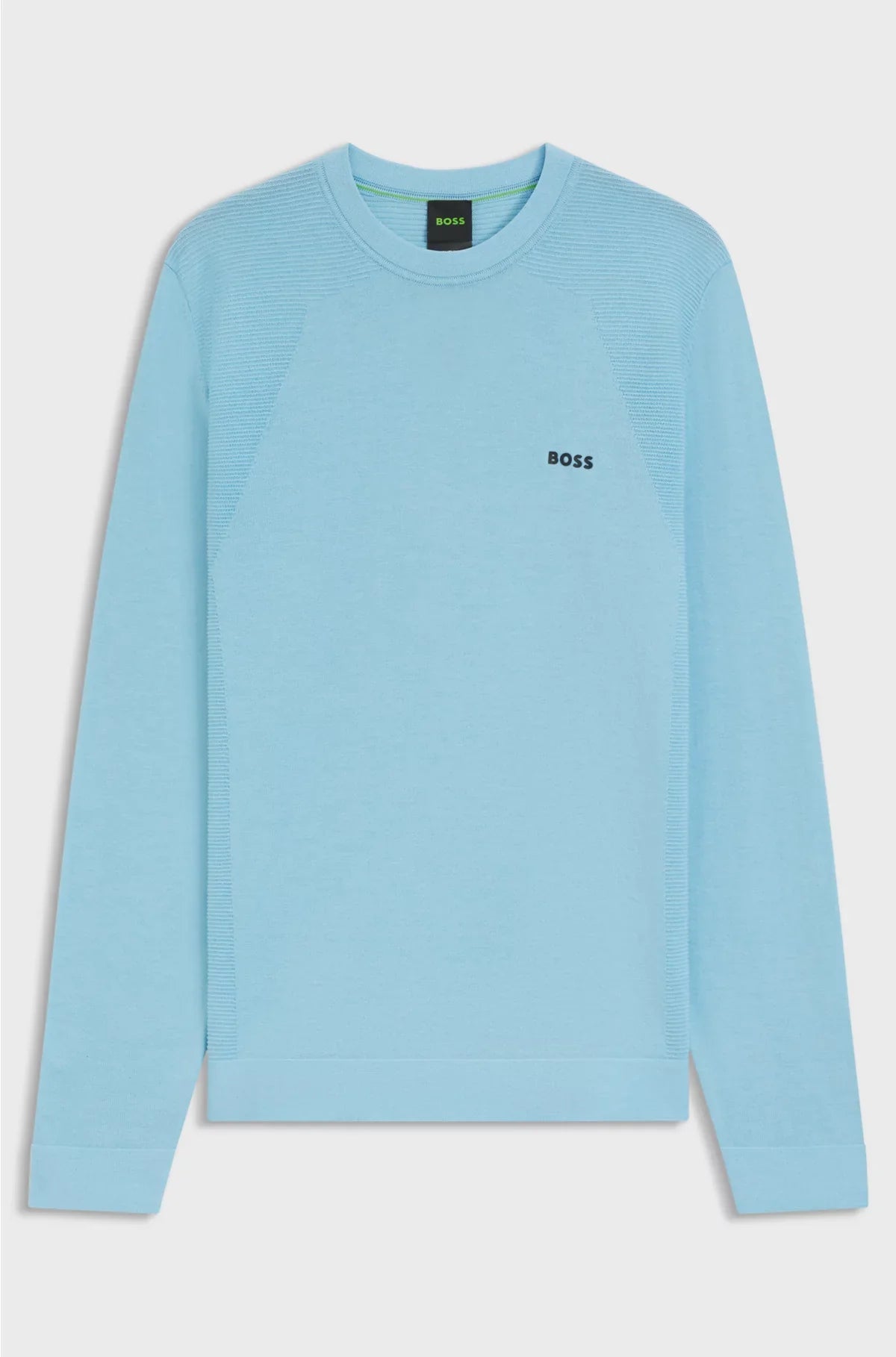 COTTON-BLEND SWEATER WITH BODY-MAPPING AND CONTRAST LOGO