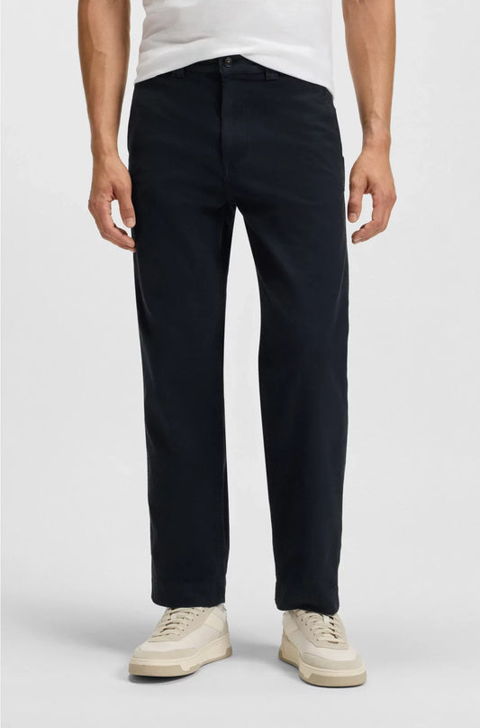 STRAIGHT-FIT TROUSERS IN STRETCH-COTTON TWILL