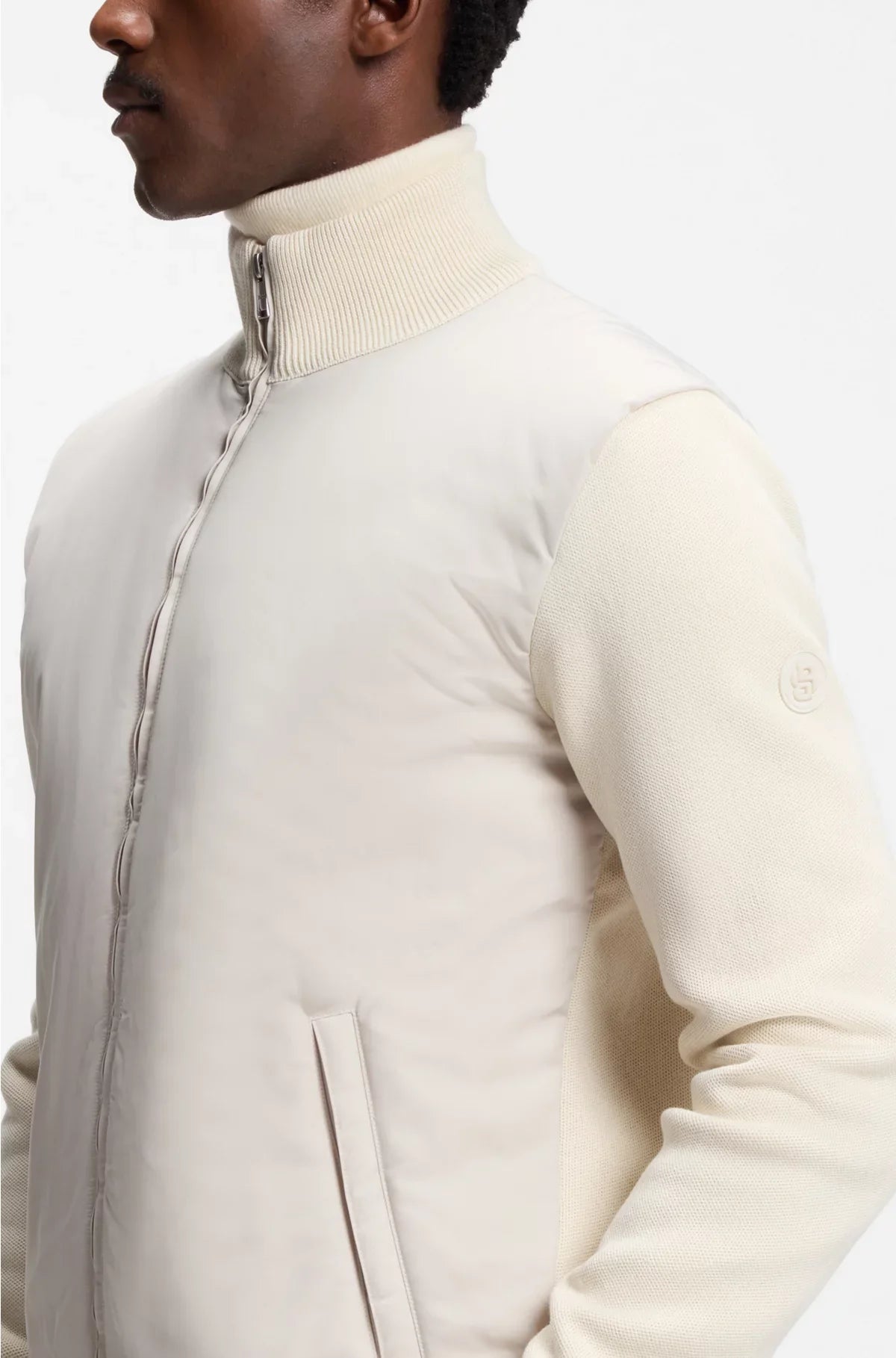 REGULAR-FIT HYBRID JACKET WITH DOUBLE B MONOGRAM