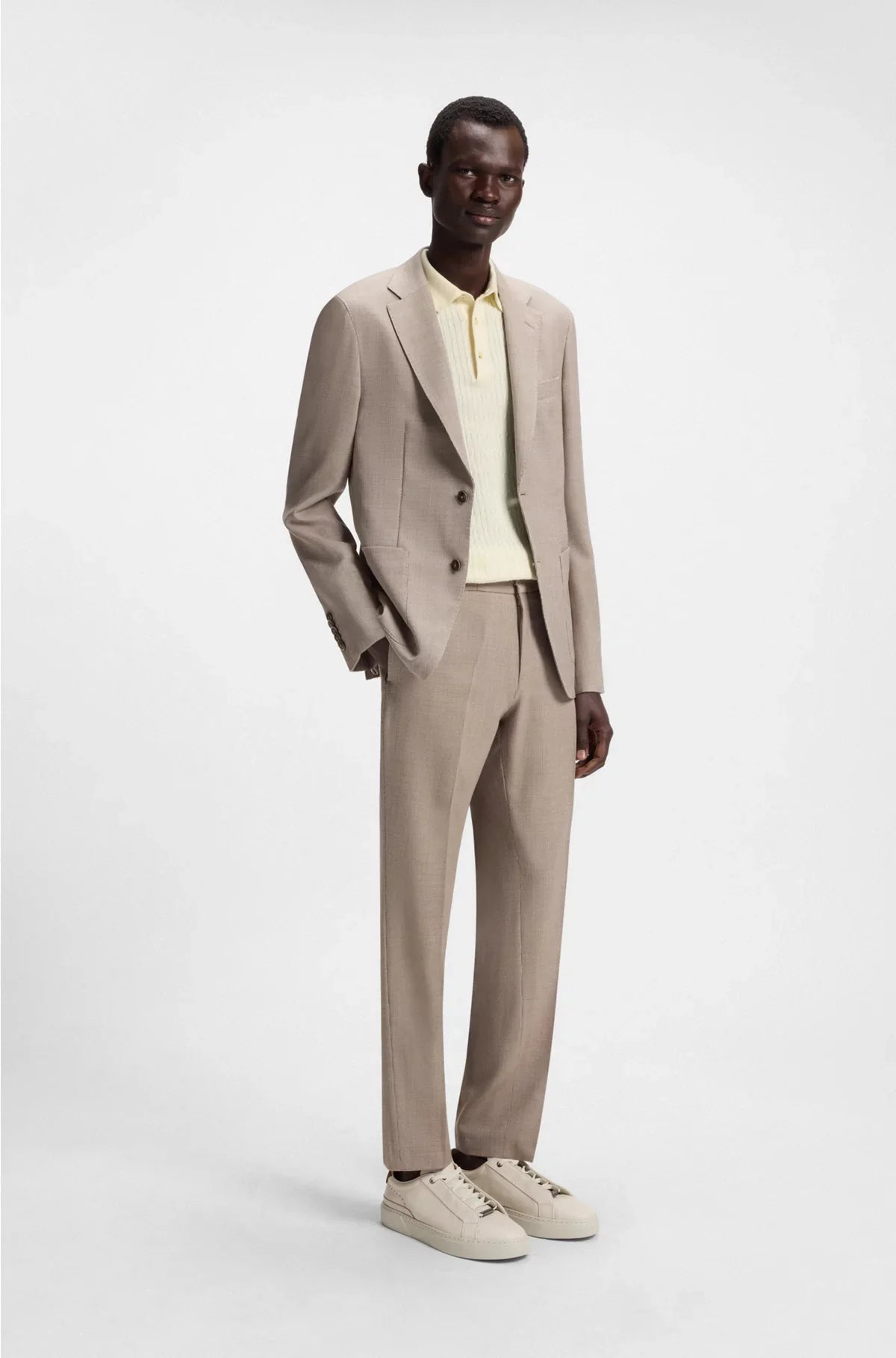 CABLE-KNIT POLO IN SILK AND COTTON