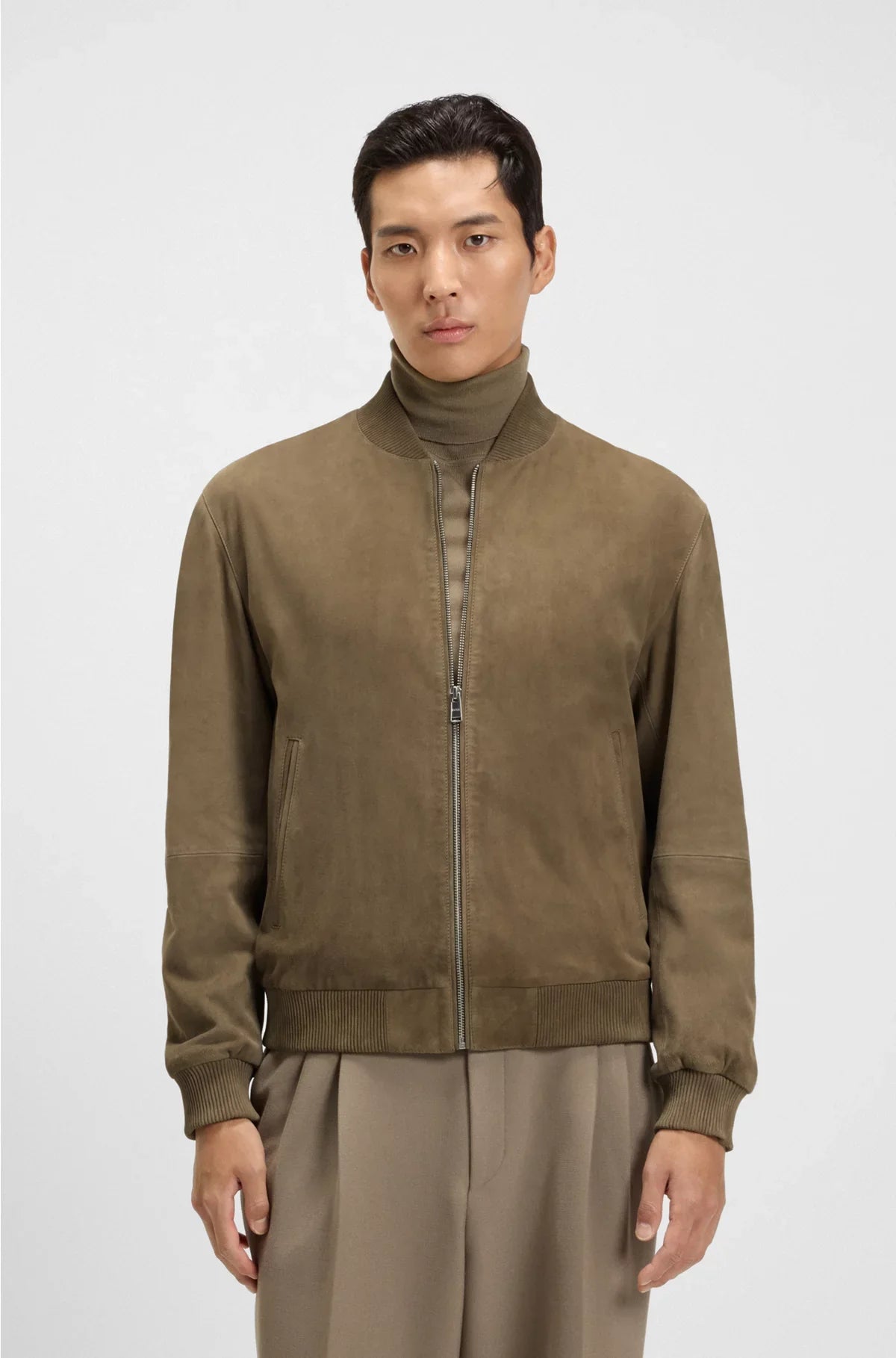 GIACCA REGULAR-FIT IN CAMOSCIO