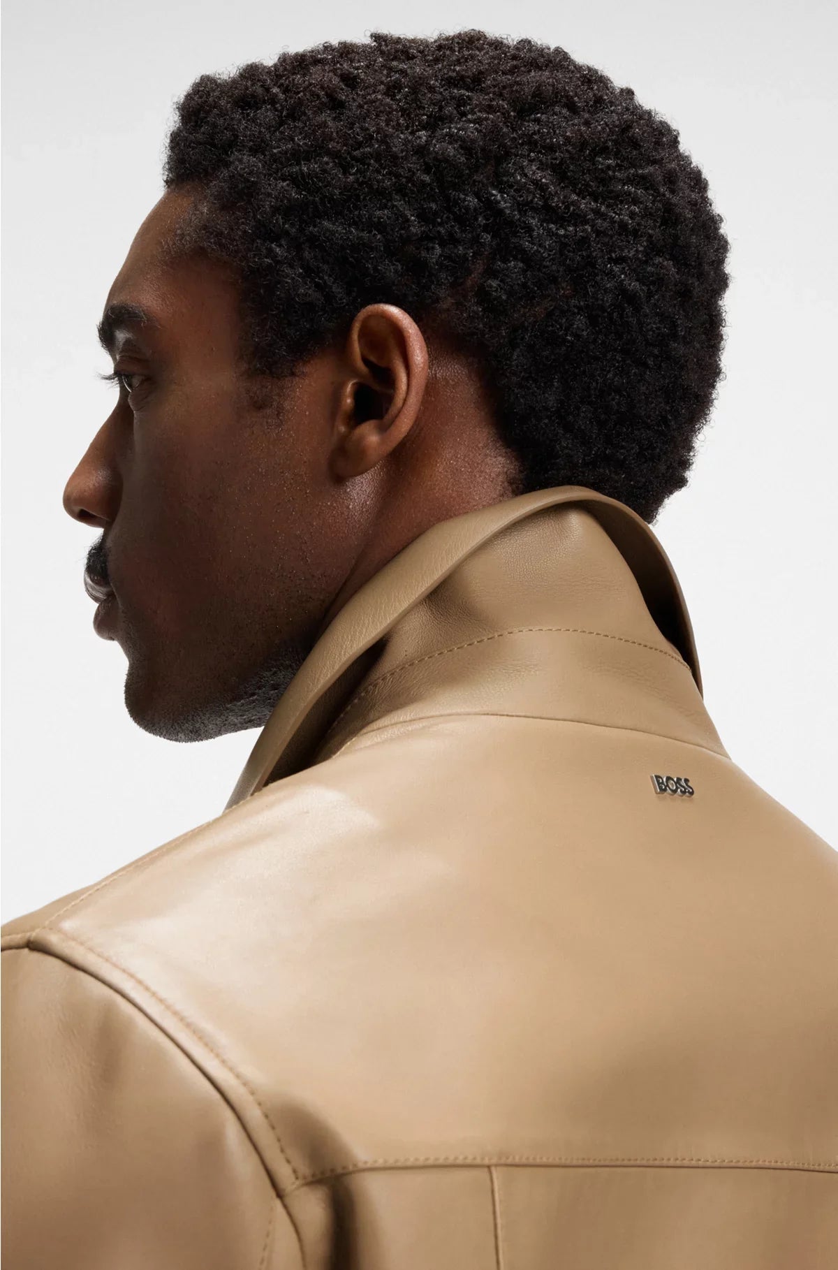 SHIRT-STYLE LEATHER JACKET WITH FLAP POCKETS