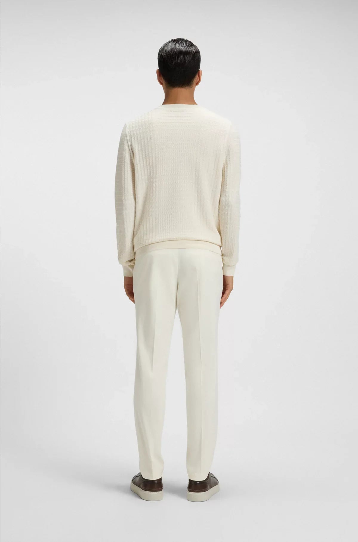 MAGLIONE IN SETA CON STRUTTURA A QUADRI PRINCE OF WALES