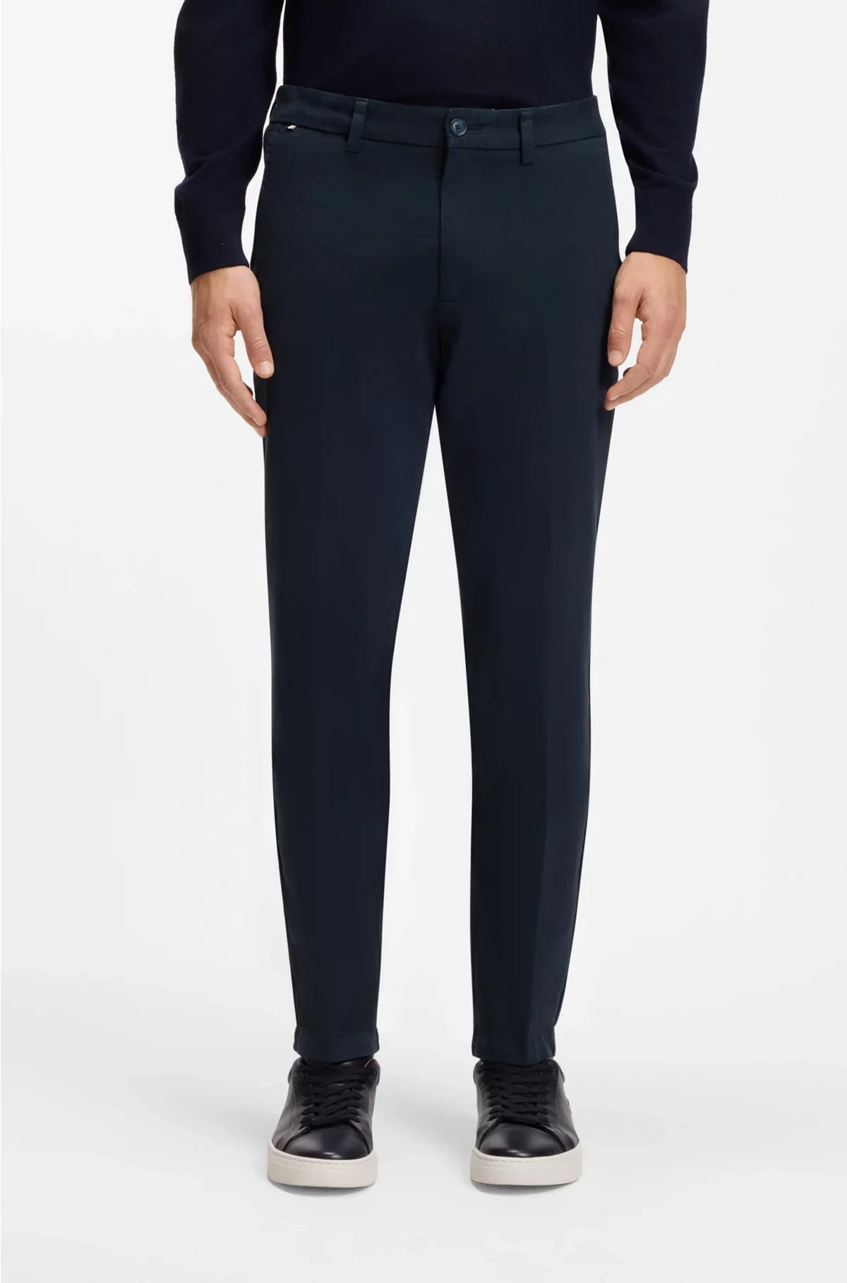 PANTALONI SLIM FIT IN GABARDINE DI COTONE STRETCH