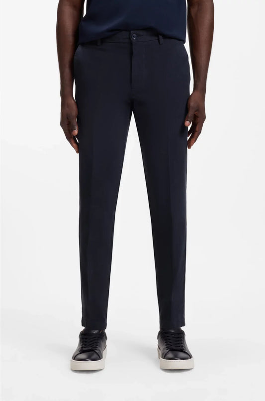 SLIM-FIT TROUSERS IN STRUCTURED STRETCH COTTON