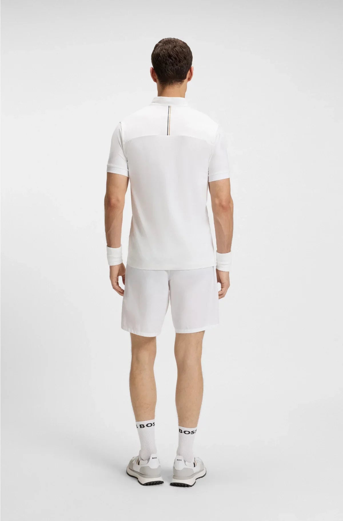 MAGLIETTA ATTIVA CON ZIP SUL COLLO IN JERSEY DI MESH ELASTICIZZATO