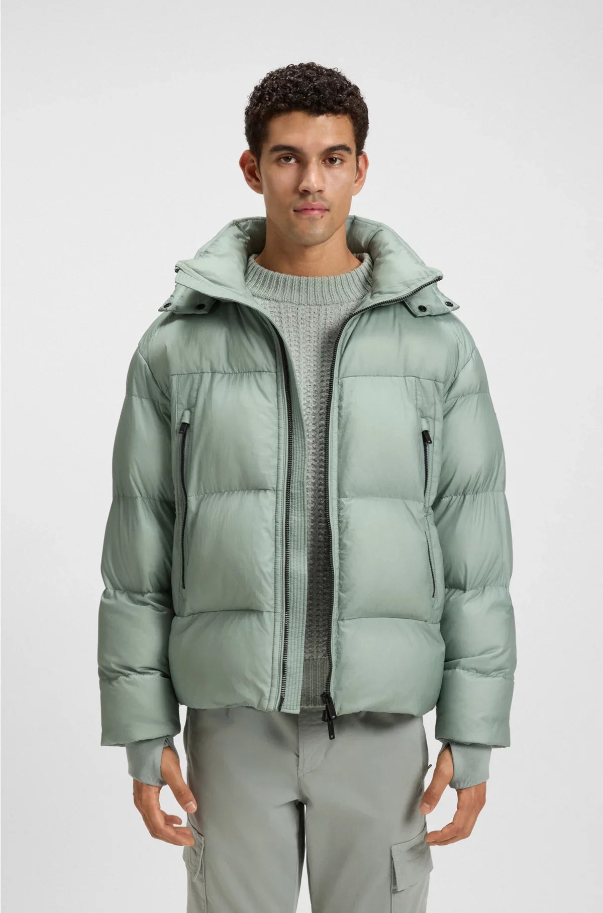 OVERSIZED-FIT PUFFER JACKET IN CRINKLE RIPSTOP