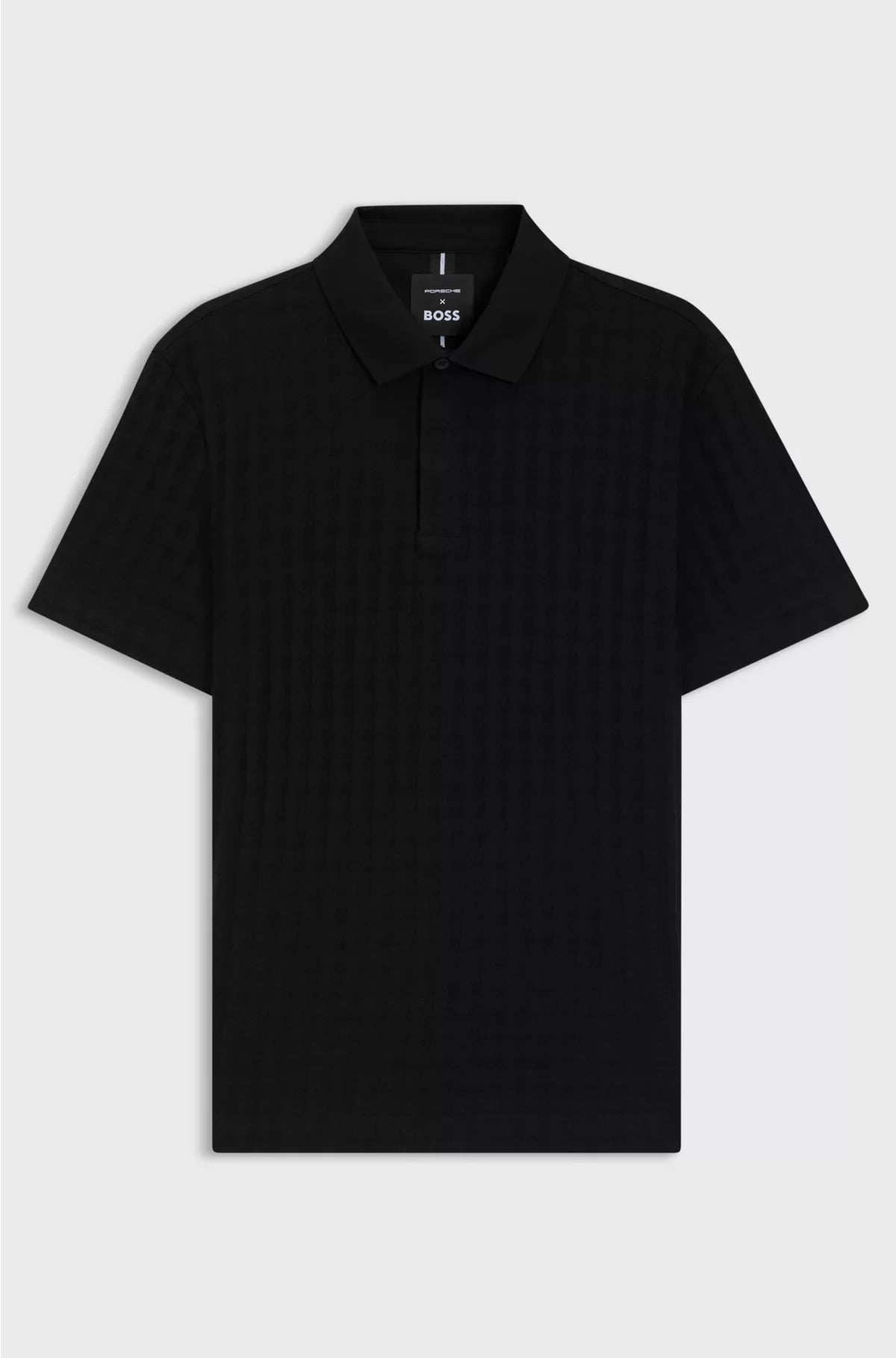 POLO IN COTONE MERCERIZZATO JACQUARD PIED DE POULE
